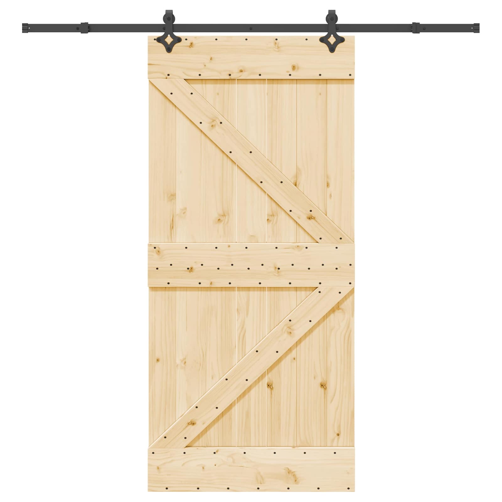 Schuifdeur NARVIK Naturel en Zwart 95 x 210 cm (213,5 cm) is nu te koop bij PeponiXL, paradijselijk wonen!