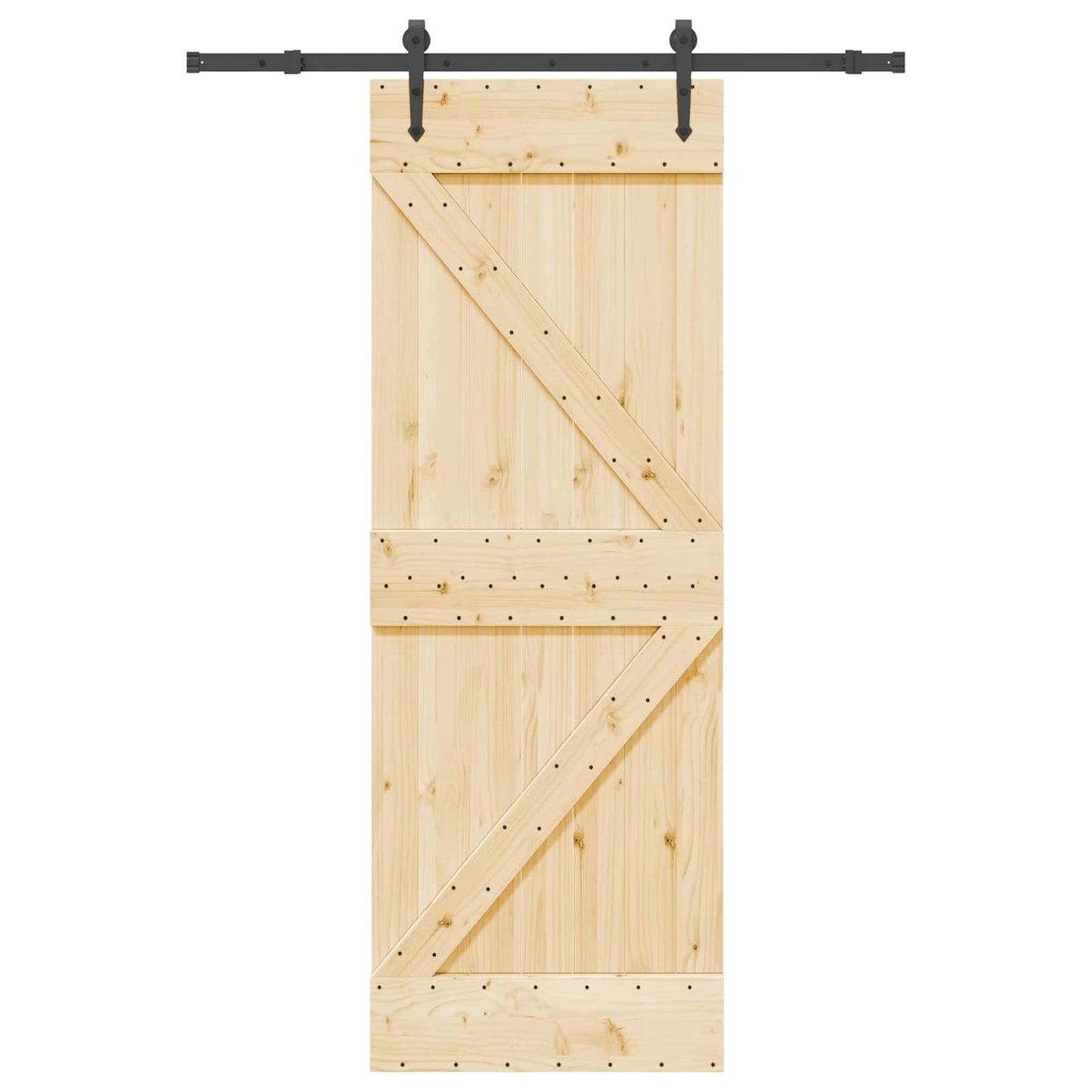 Schuifdeur NARVIK Naturel en Zwart 70 x 210 cm (152,5 cm) is nu te koop bij PeponiXL, paradijselijk wonen!