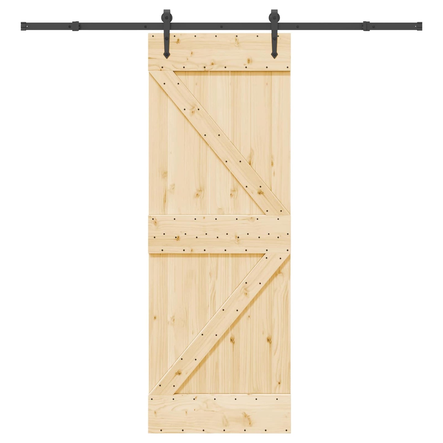 Schuifdeur NARVIK Naturel en Zwart 70 x 210 cm (213,5 cm) is nu te koop bij PeponiXL, paradijselijk wonen!