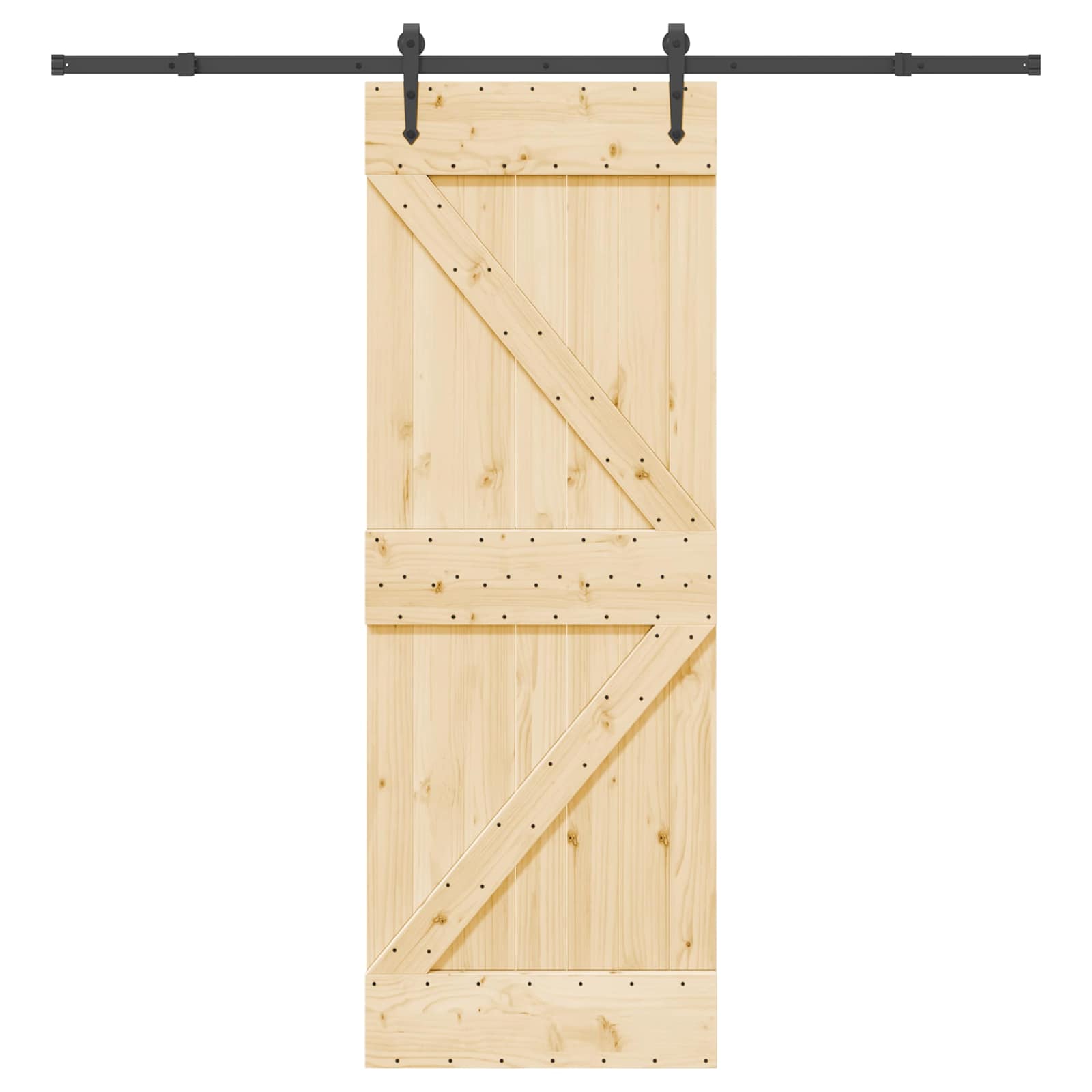 Schuifdeur NARVIK Naturel en Zwart 70 x 210 cm (213,5 cm) is nu te koop bij PeponiXL, paradijselijk wonen!