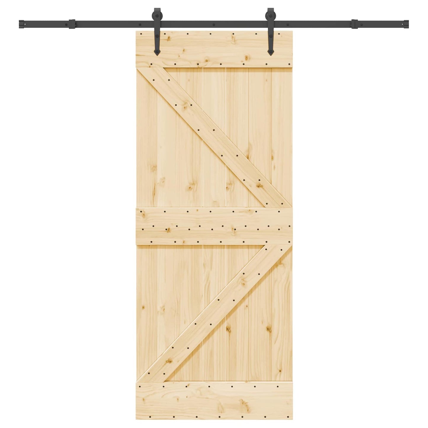 Schuifdeur NARVIK Naturel en Zwart 85 x 210 cm (213,5 cm) is nu te koop bij PeponiXL, paradijselijk wonen!