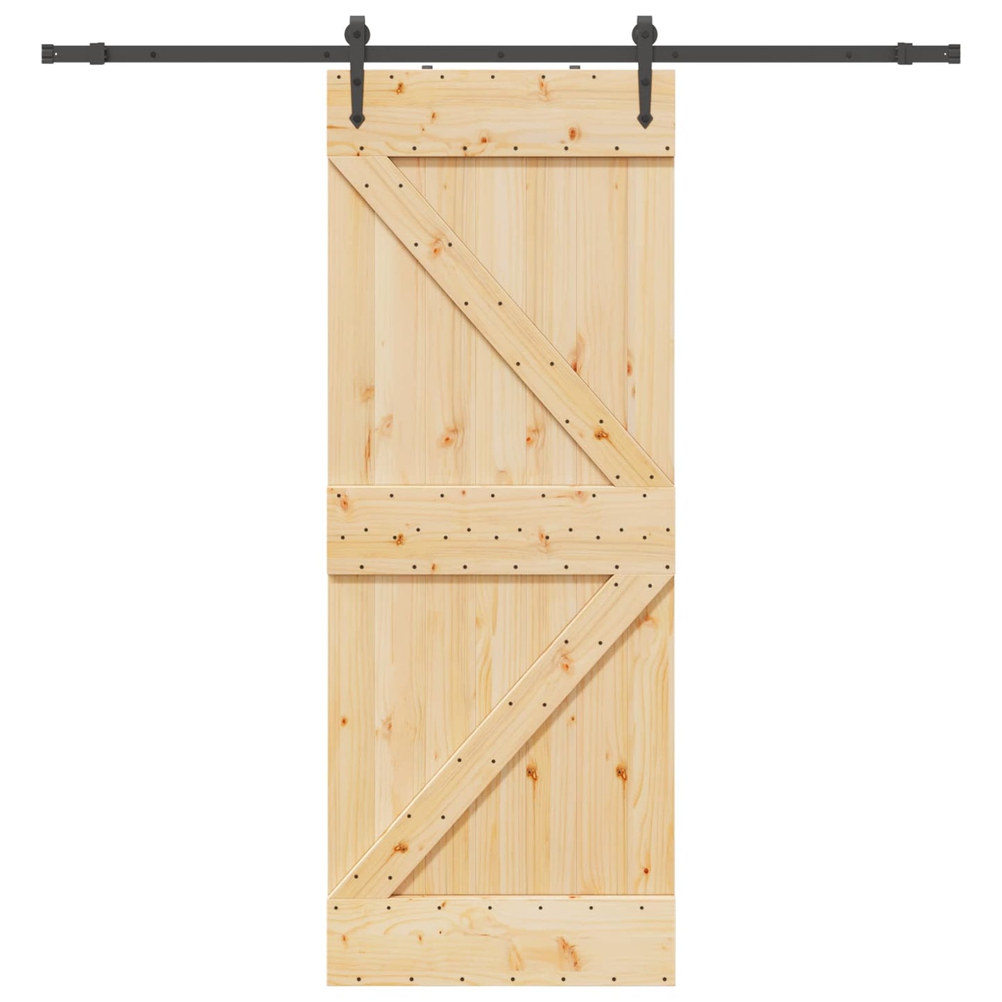 Schuifdeur NARVIK Naturel en Zwart 80 x 210 cm (213,5 cm) is nu te koop bij PeponiXL, paradijselijk wonen!