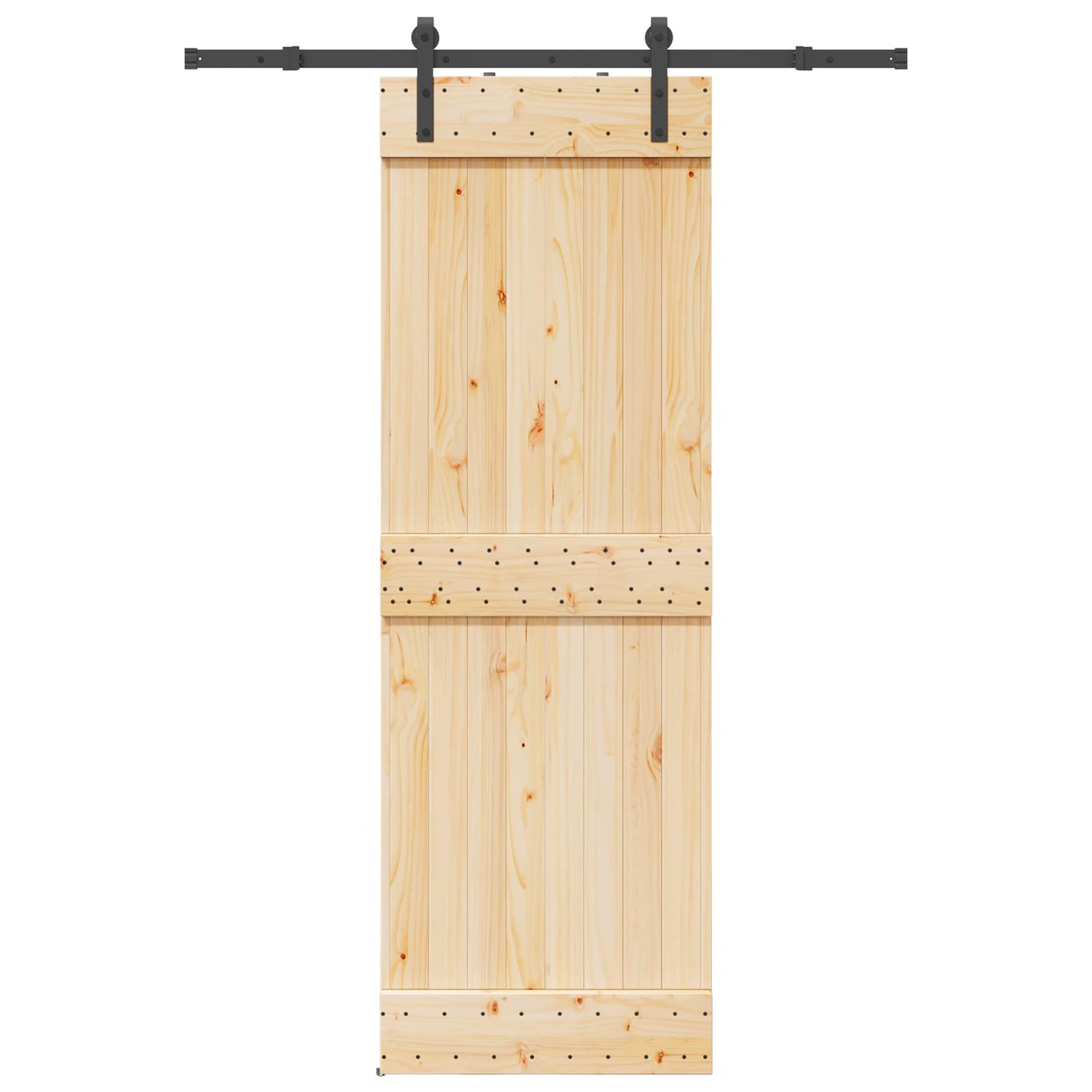 Schuifdeur NARVIK Naturel en Zwart 70 x 210 cm (152,5 cm) is nu te koop bij PeponiXL, paradijselijk wonen!