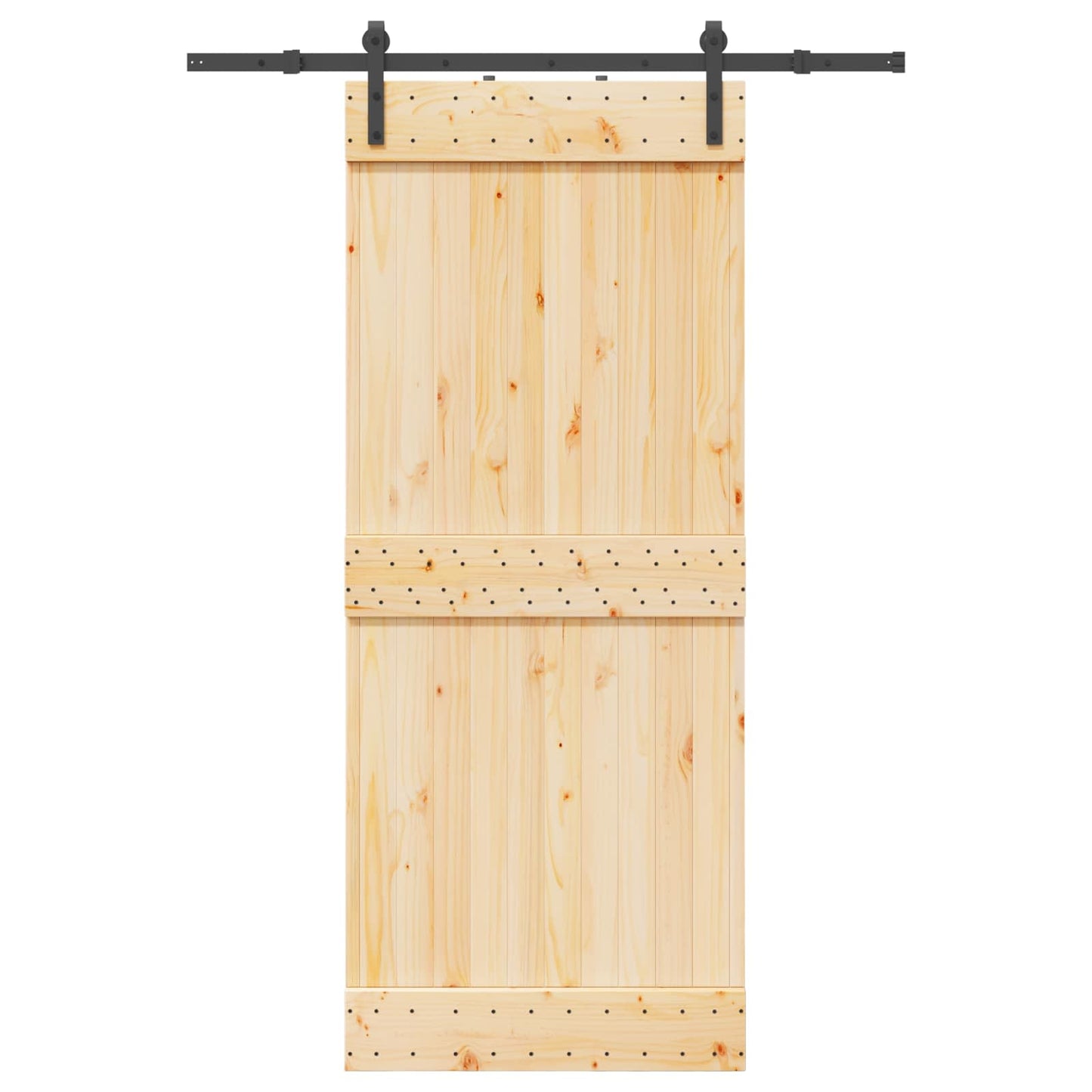 Schuifdeur NARVIK Naturel en Zwart 85 x 210 cm (152,5 cm) is nu te koop bij PeponiXL, paradijselijk wonen!