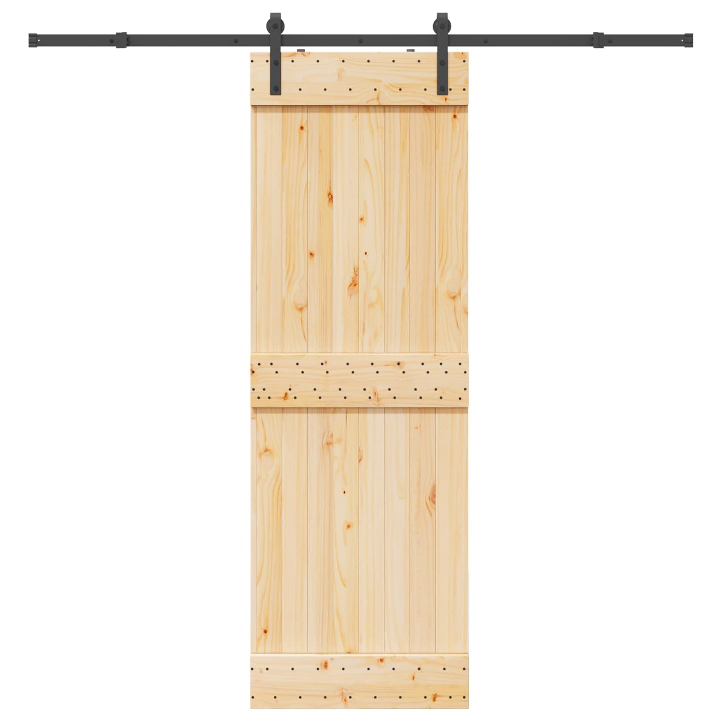 Schuifdeur NARVIK Naturel en Zwart 70 x 210 cm (213,5 cm) is nu te koop bij PeponiXL, paradijselijk wonen!