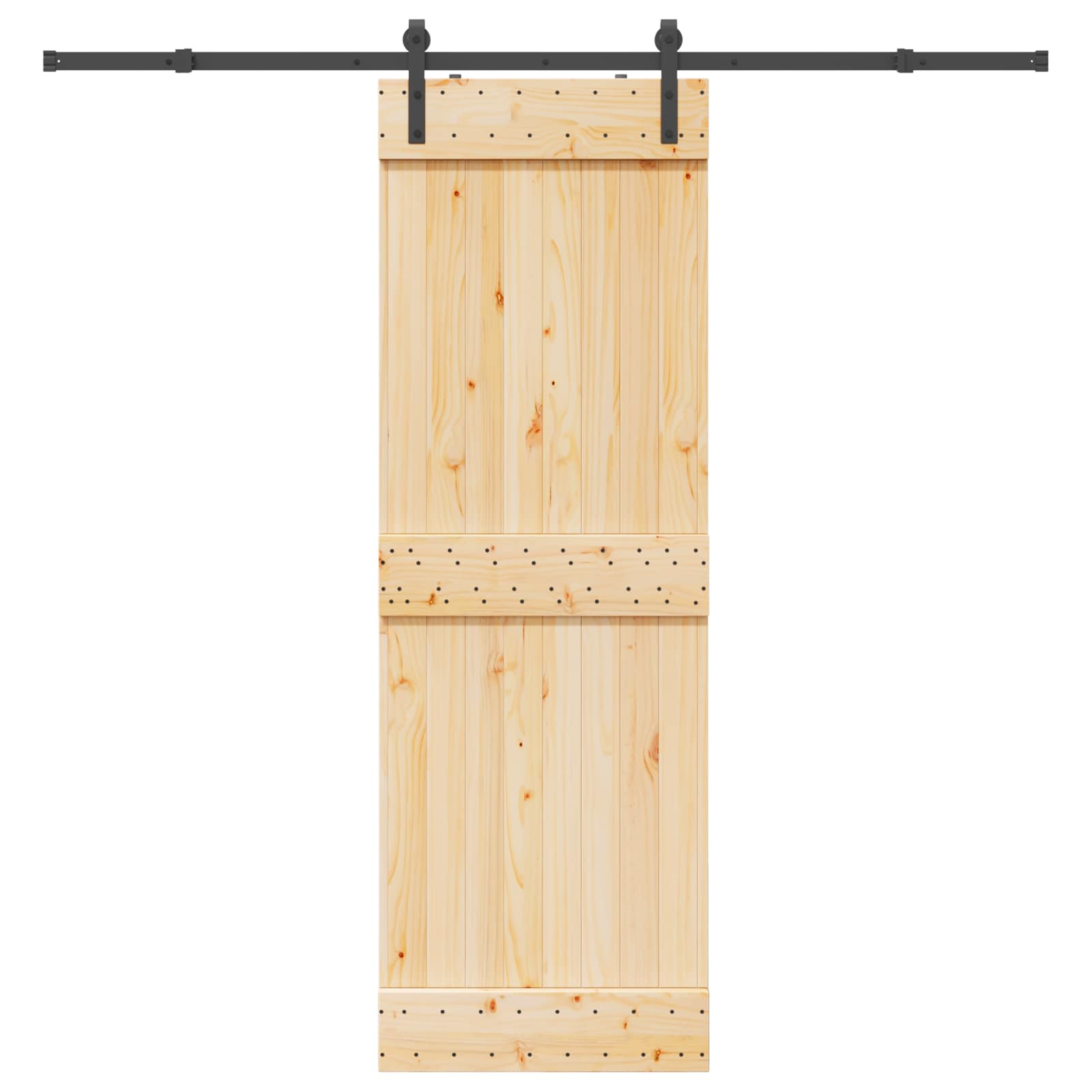 Schuifdeur NARVIK Naturel en Zwart 70 x 210 cm (213,5 cm) is nu te koop bij PeponiXL, paradijselijk wonen!