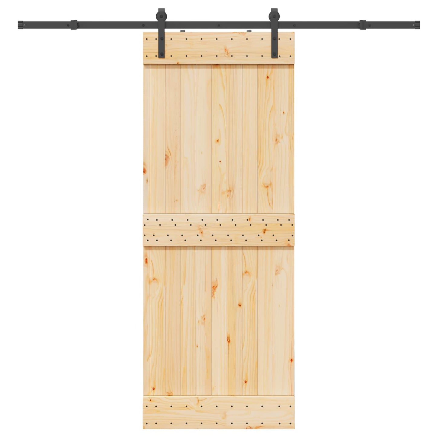 Schuifdeur NARVIK Naturel en Zwart 80 x 210 cm (213,5 cm) is nu te koop bij PeponiXL, paradijselijk wonen!
