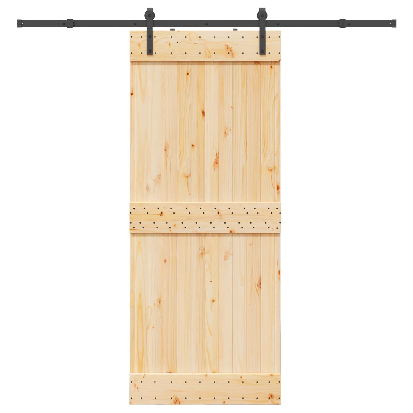 Schuifdeur NARVIK Naturel en Zwart 85 x 210 cm (213,5 cm) is nu te koop bij PeponiXL, paradijselijk wonen!