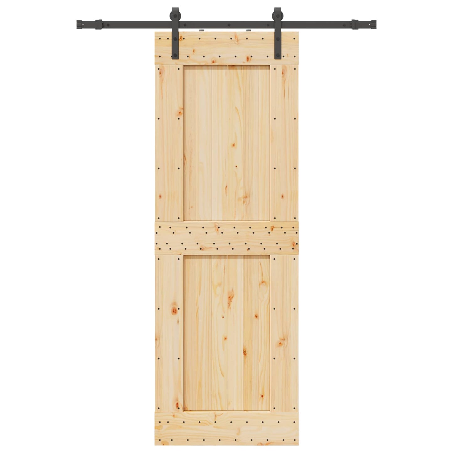 Schuifdeur NARVIK Naturel en Zwart 80 x 210 cm (152,5 cm) is nu te koop bij PeponiXL, paradijselijk wonen!