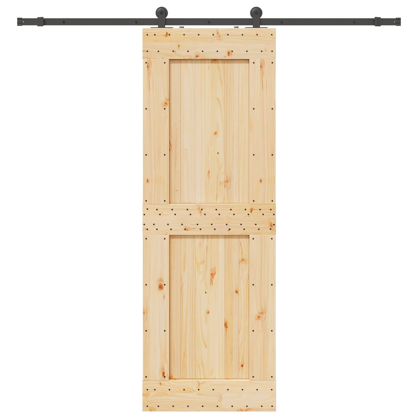 Schuifdeur NARVIK Naturel en Zwart 80 x 210 cm (213,5 cm) is nu te koop bij PeponiXL, paradijselijk wonen!