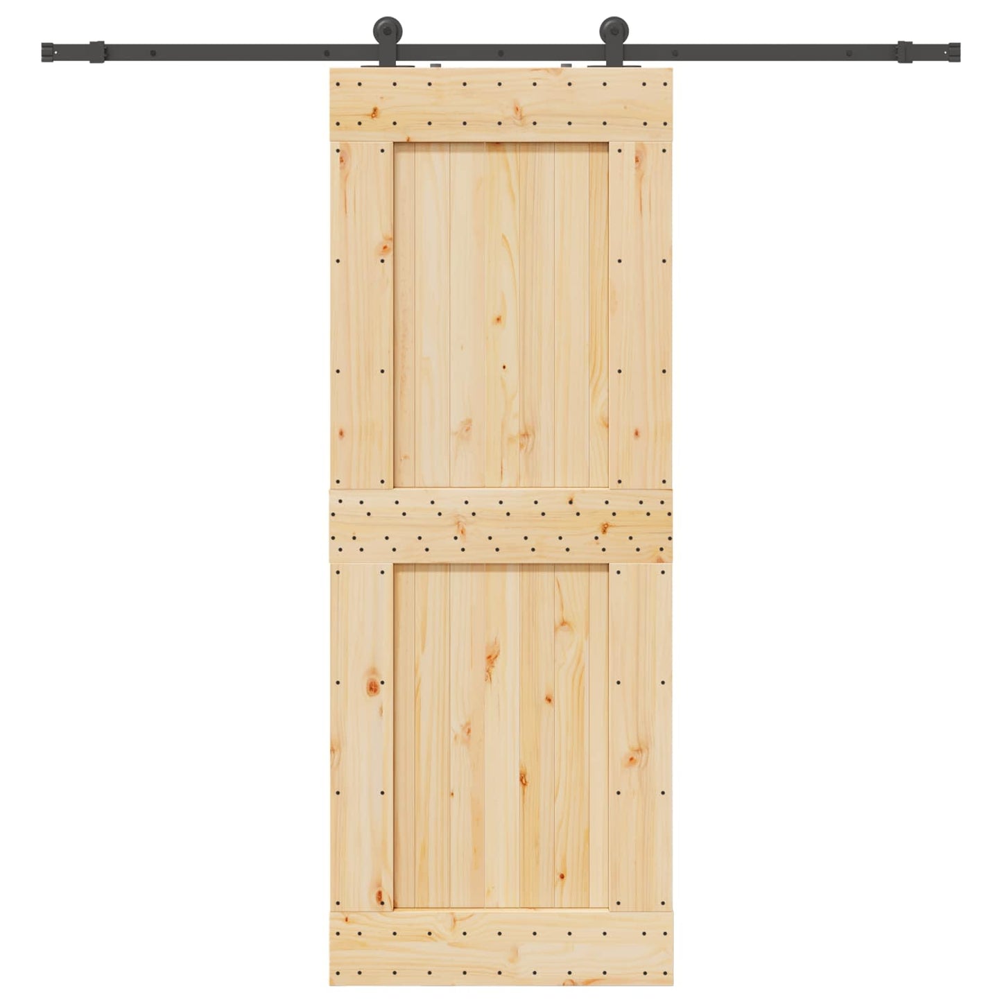 Schuifdeur NARVIK 85 x 210 cm (213,5 cm) Naturel en Zwart