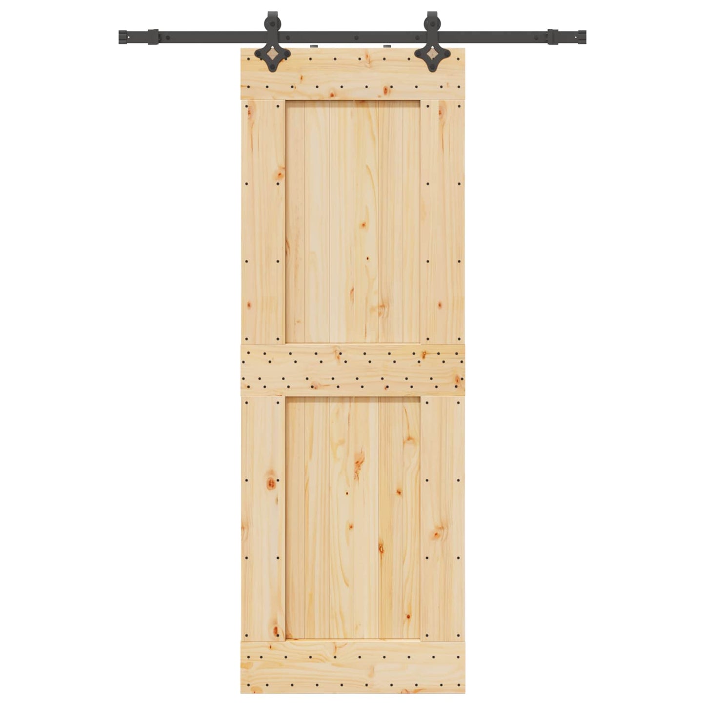 Schuifdeur NARVIK Naturel en Zwart 80 x 210 cm (152,5 cm) is nu te koop bij PeponiXL, paradijselijk wonen!