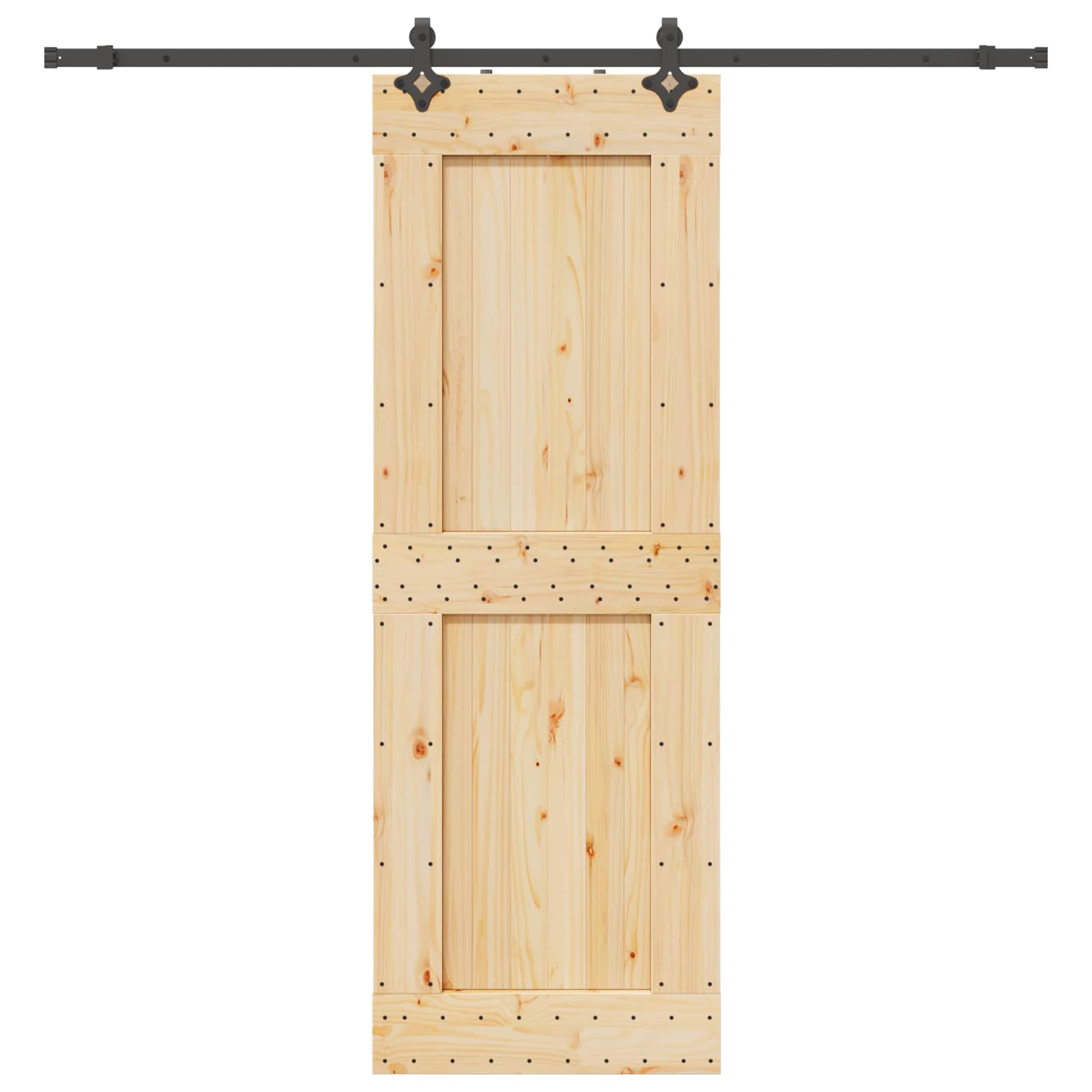 Schuifdeur NARVIK Naturel en Zwart 80 x 210 cm (213,5 cm) is nu te koop bij PeponiXL, paradijselijk wonen!