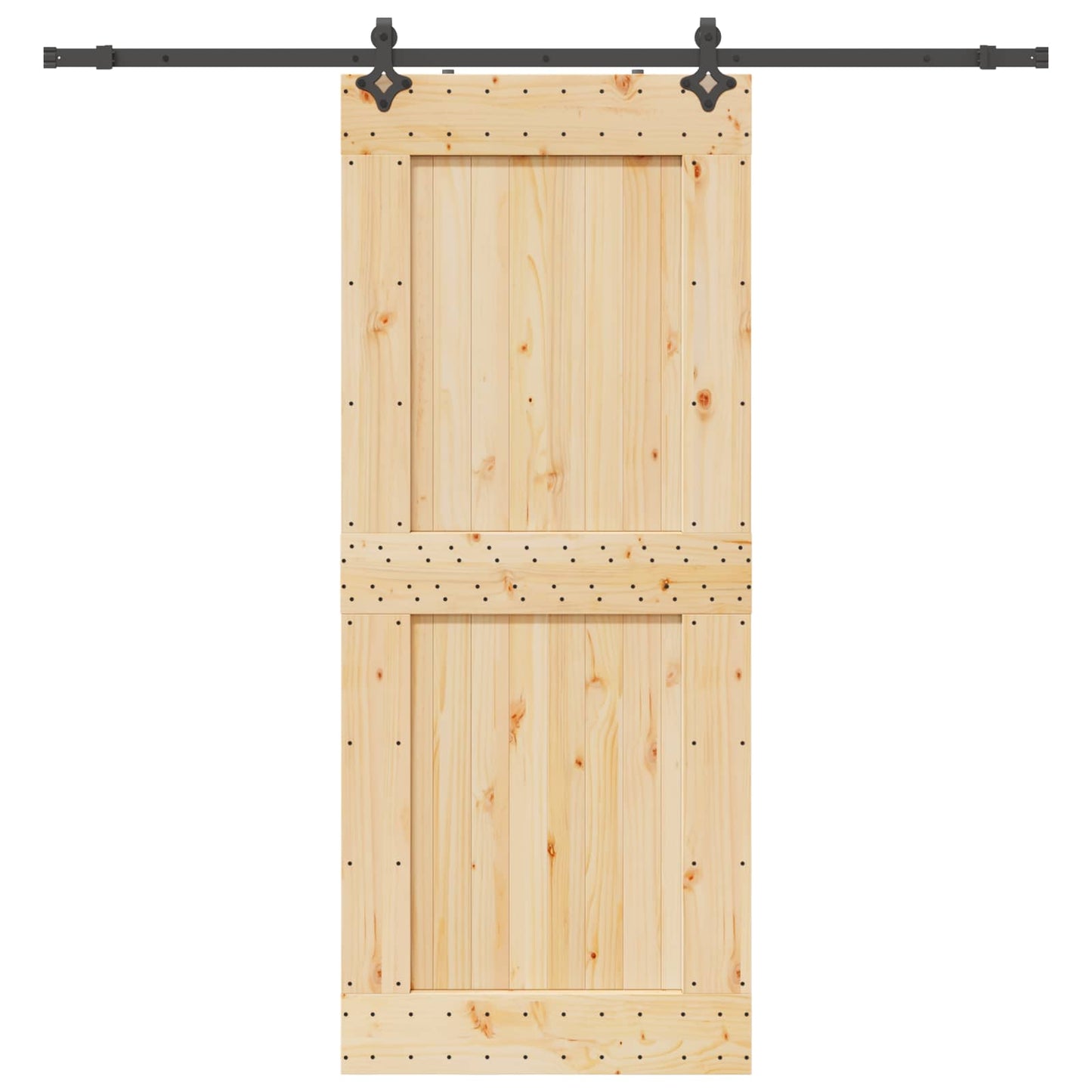 Schuifdeur NARVIK Naturel en Zwart 95 x 210 cm (213,5 cm) is nu te koop bij PeponiXL, paradijselijk wonen!