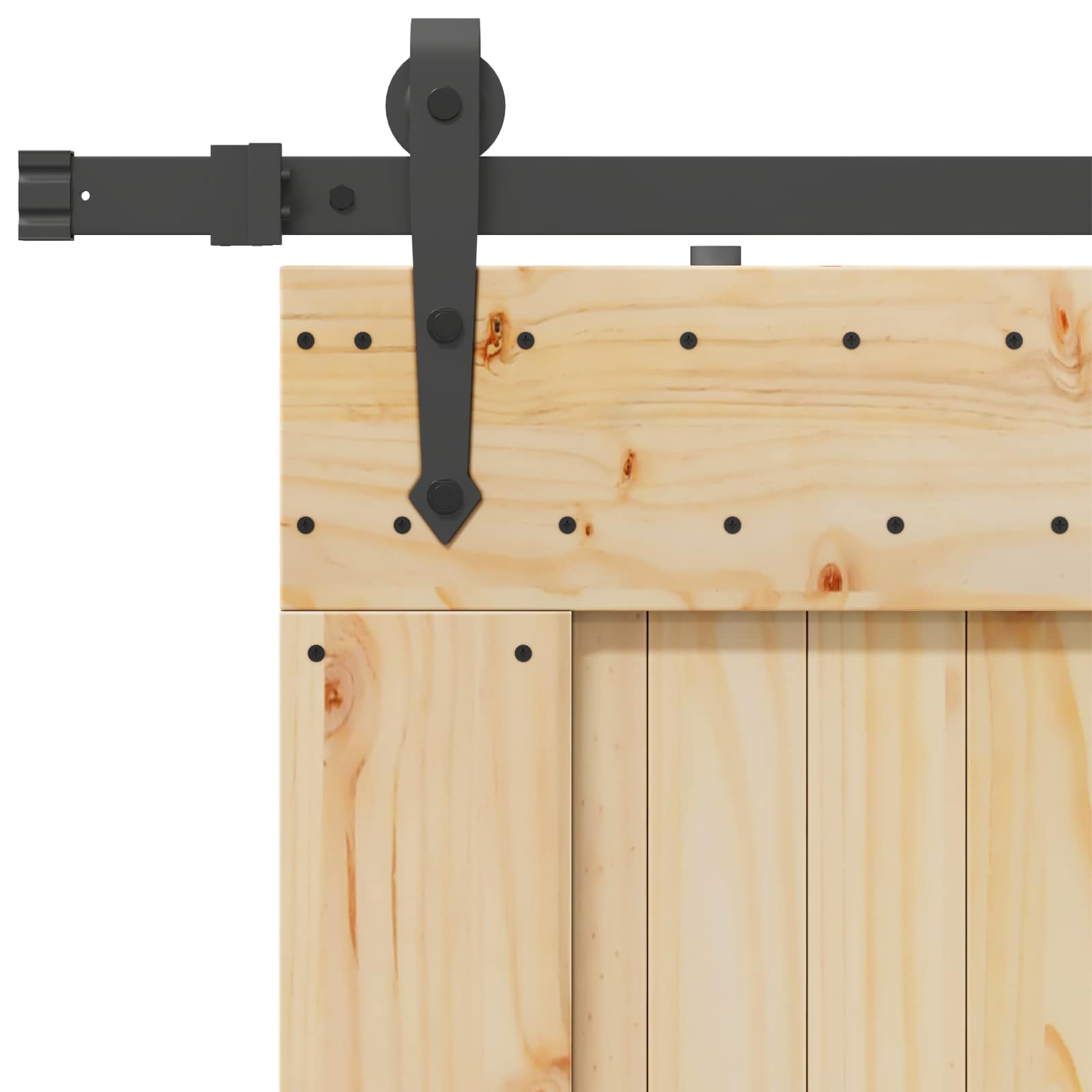 Schuifdeur NARVIK Naturel en Zwart 80 x 210 cm (213,5 cm) is nu te koop bij PeponiXL, paradijselijk wonen!