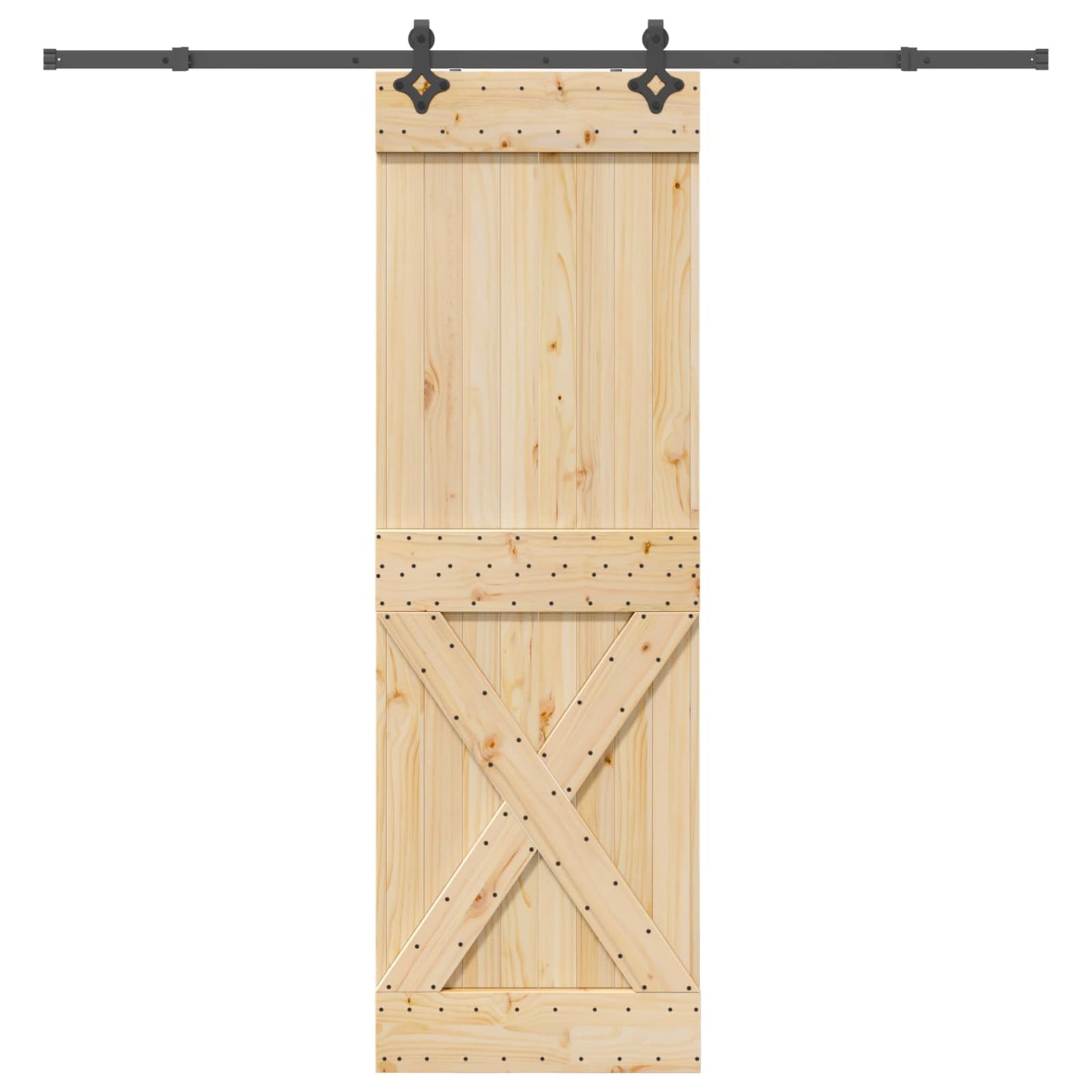 Schuifdeur NARVIK Naturel en Zwart 70 x 210 cm (213,5 cm) is nu te koop bij PeponiXL, paradijselijk wonen!