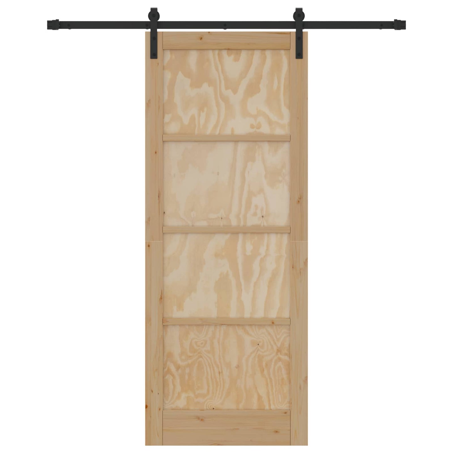 Schuifdeur Naturel en Zwart 83 x 211 cm Massief grenenhout is nu te koop bij PeponiXL, paradijselijk wonen!