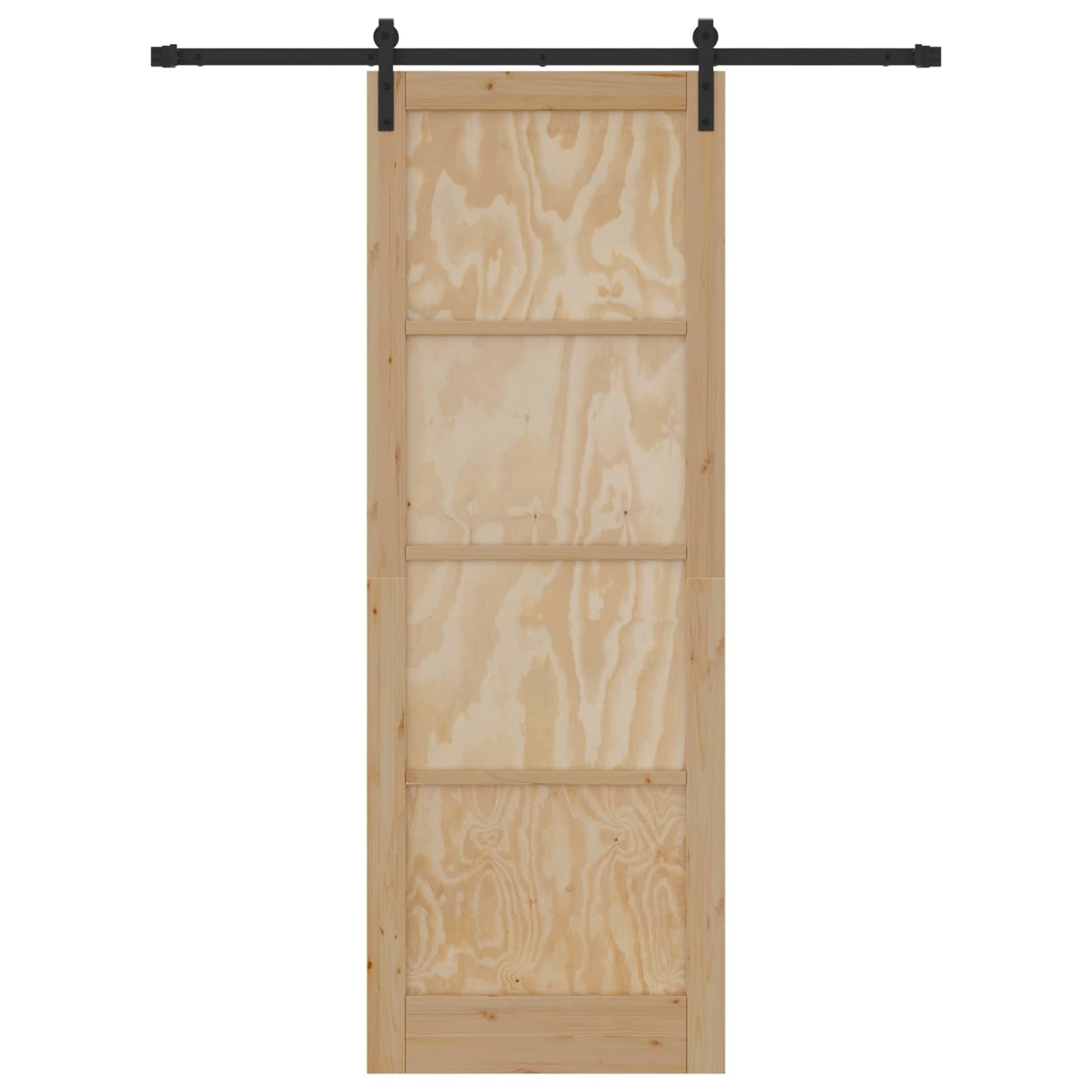 Schuifdeur Naturel en Zwart 83 x 232 cm Massief grenenhout is nu te koop bij PeponiXL, paradijselijk wonen!