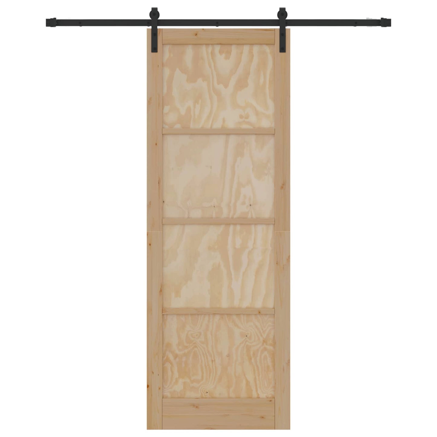 Schuifdeur Naturel en Zwart 83 x 232 cm Massief grenenhout is nu te koop bij PeponiXL, paradijselijk wonen!