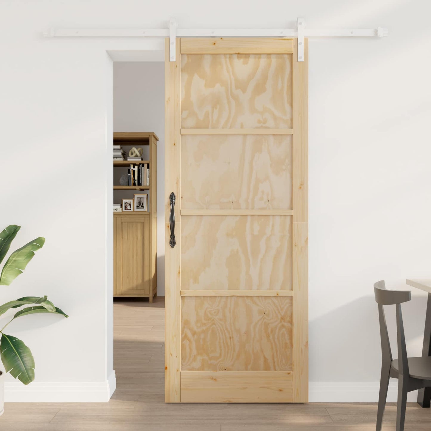Schuifdeur Natuurlijk en Wit 83 x 211 cm Massief grenenhout is nu te koop bij PeponiXL, paradijselijk wonen!
