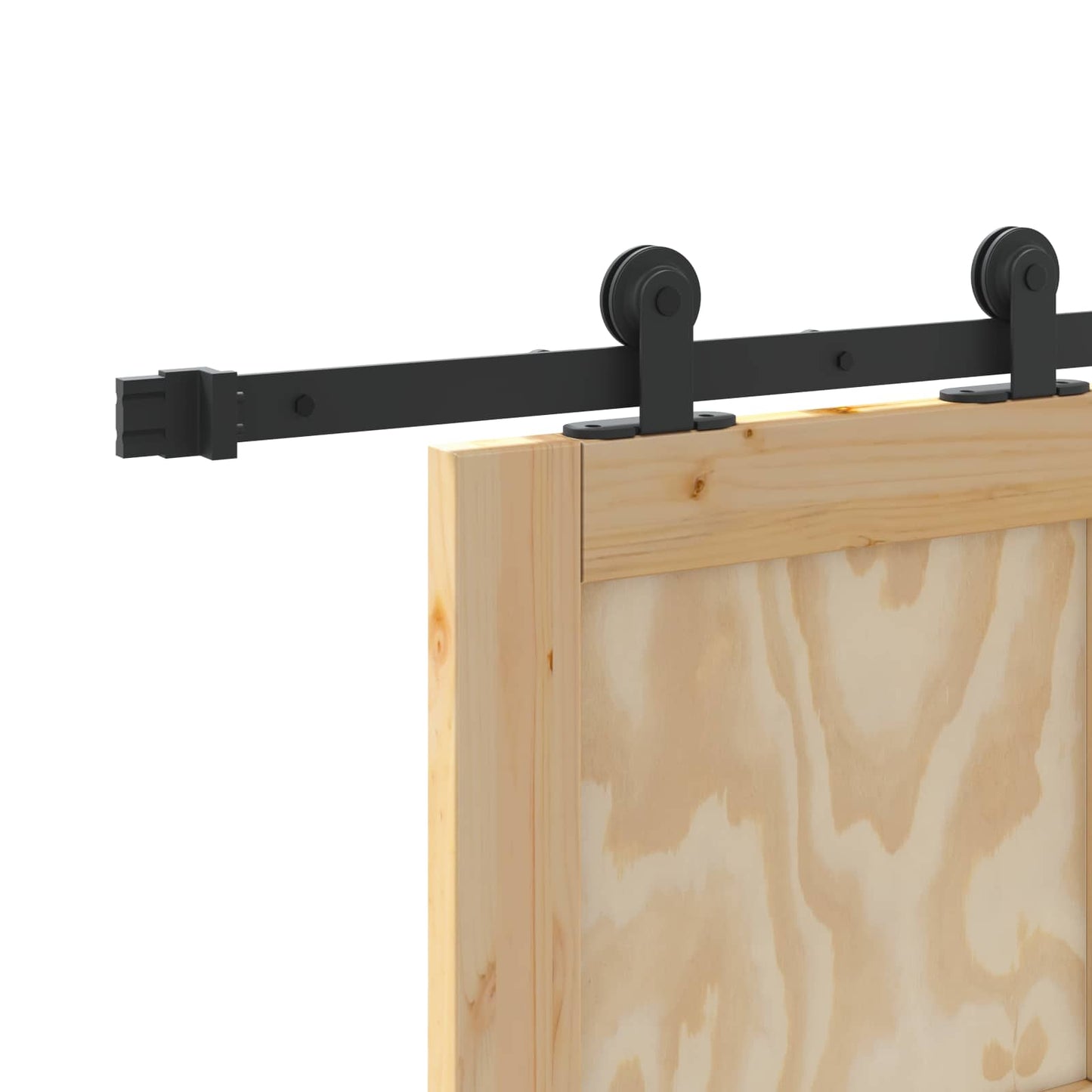 Schuifdeur Naturel en Zwart 83 x 232 cm Massief grenenhout is nu te koop bij PeponiXL, paradijselijk wonen!