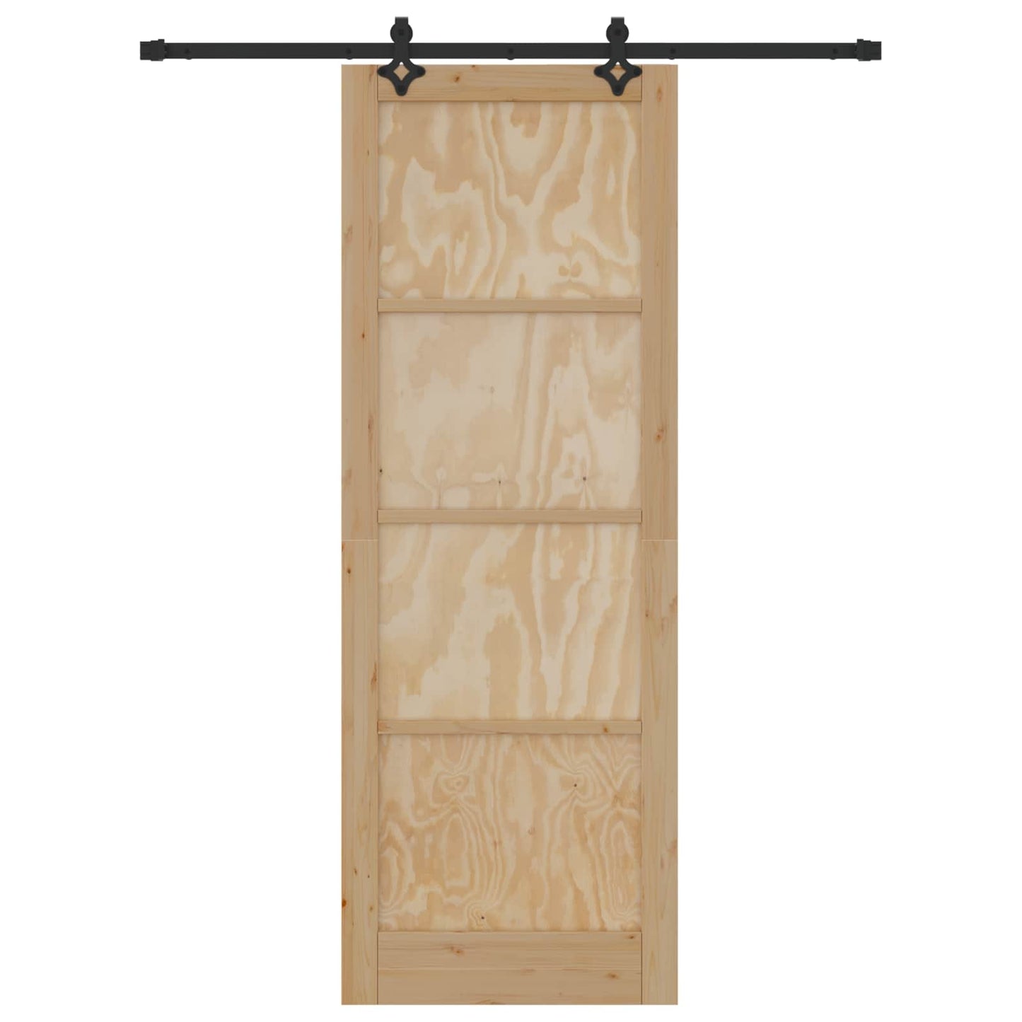 Schuifdeur Naturel en Zwart 83 x 232 cm Massief grenenhout is nu te koop bij PeponiXL, paradijselijk wonen!