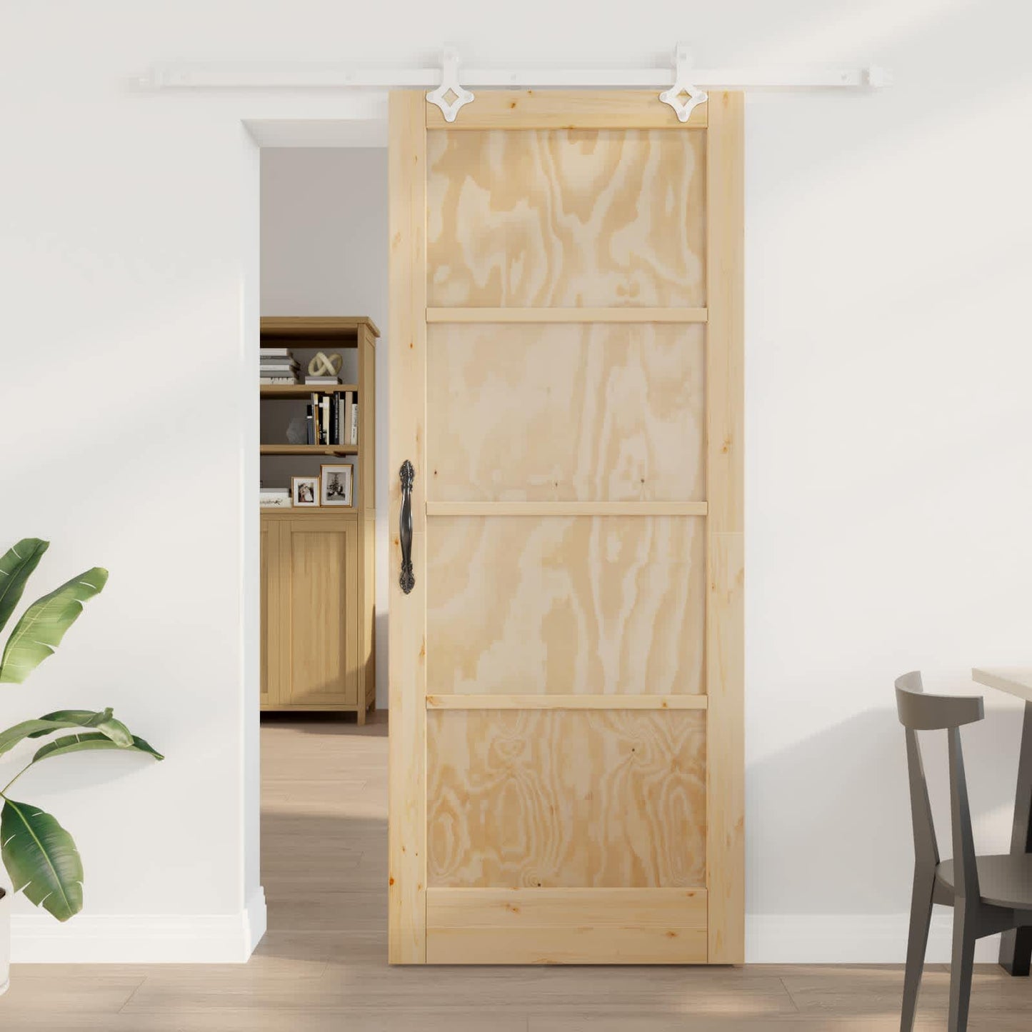 Schuifdeur Natuurlijk en Wit 86 x 211 cm Massief grenenhout is nu te koop bij PeponiXL, paradijselijk wonen!