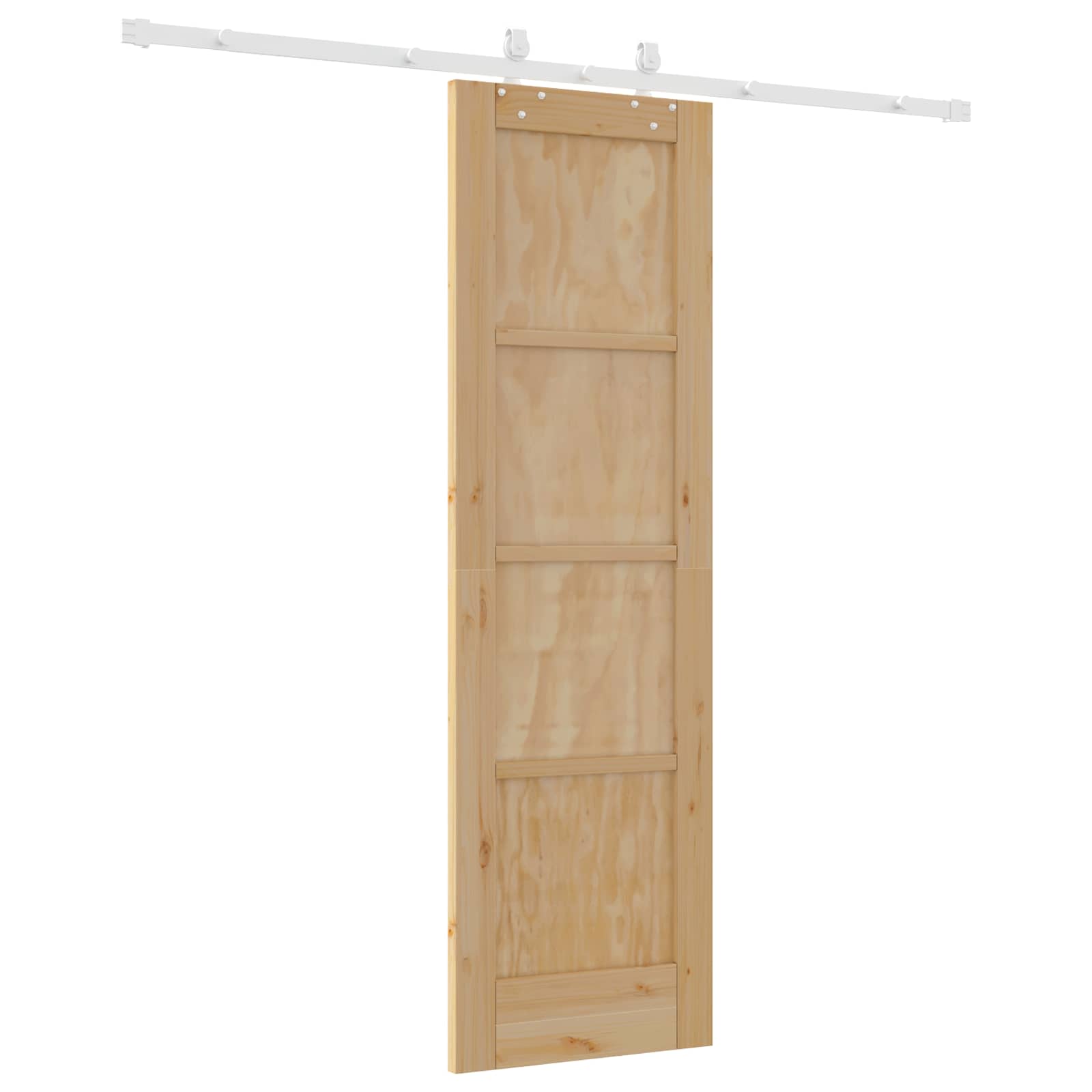 Schuifdeur Natuurlijk en Wit 61 x 198,5 cm Massief grenenhout is nu te koop bij PeponiXL, paradijselijk wonen!