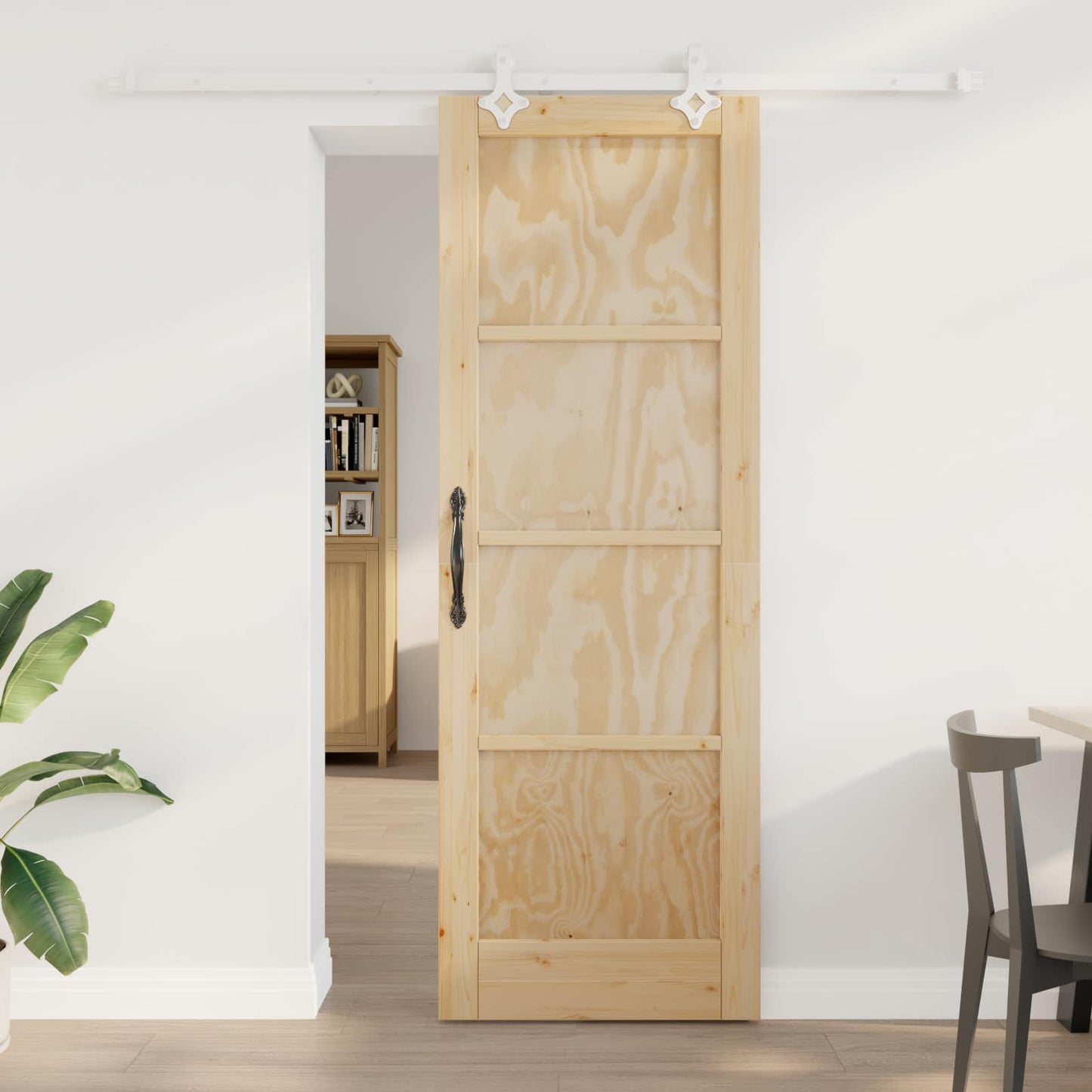 Schuifdeur Natuurlijk en Wit 73,5 x 211 cm Massief grenenhout is nu te koop bij PeponiXL, paradijselijk wonen!