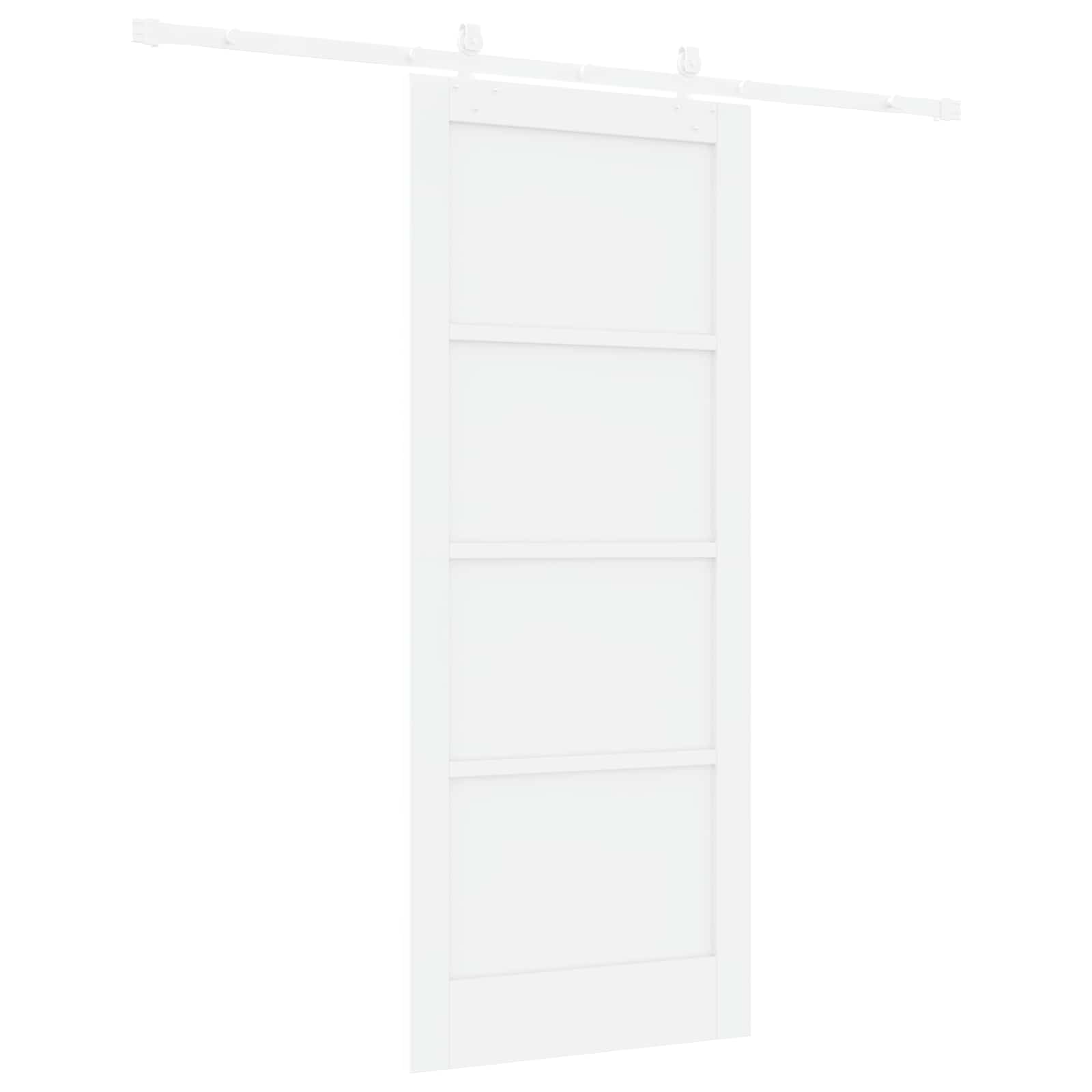 Schuifdeur Wit 83 x 202 cm Massief grenenhout is nu te koop bij PeponiXL, paradijselijk wonen!