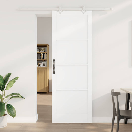 Schuifdeur Wit 83 x 232 cm Massief grenenhout is nu te koop bij PeponiXL, paradijselijk wonen!