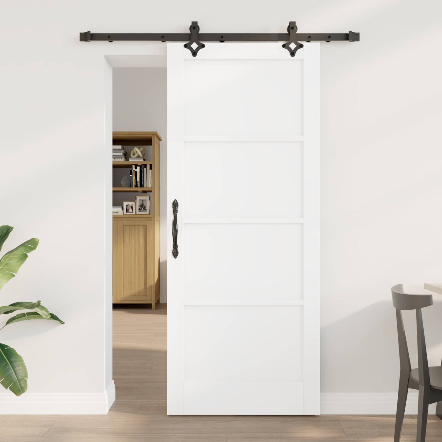 Schuifdeur ORKDAL Wit 83 x 202 cm Massief grenenhout is nu te koop bij PeponiXL, paradijselijk wonen!