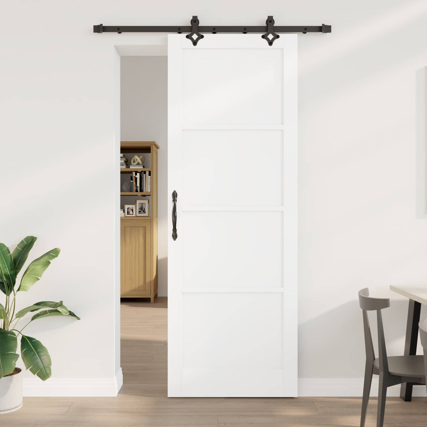 Schuifdeur ORKDAL Wit 83 x 232 cm Massief grenenhout is nu te koop bij PeponiXL, paradijselijk wonen!