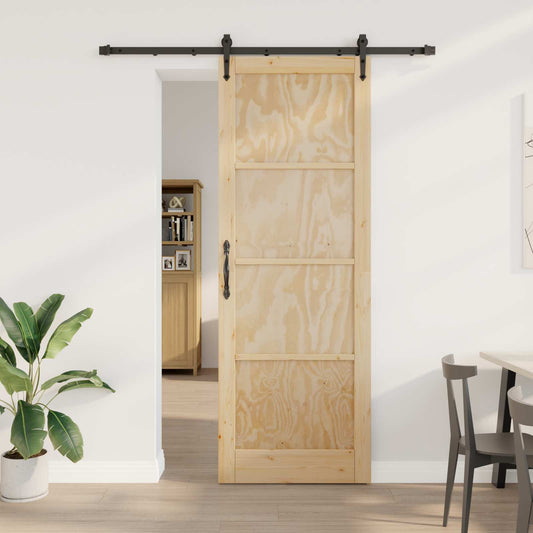 Schuifdeur ORKDAL Naturel en Zwart 83 x 232 cm is nu te koop bij PeponiXL, paradijselijk wonen!