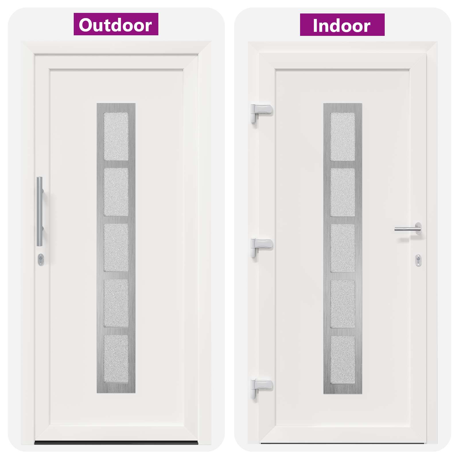 Voordeur Wit 98 x 208 cm PVC is nu te koop bij PeponiXL, paradijselijk wonen!