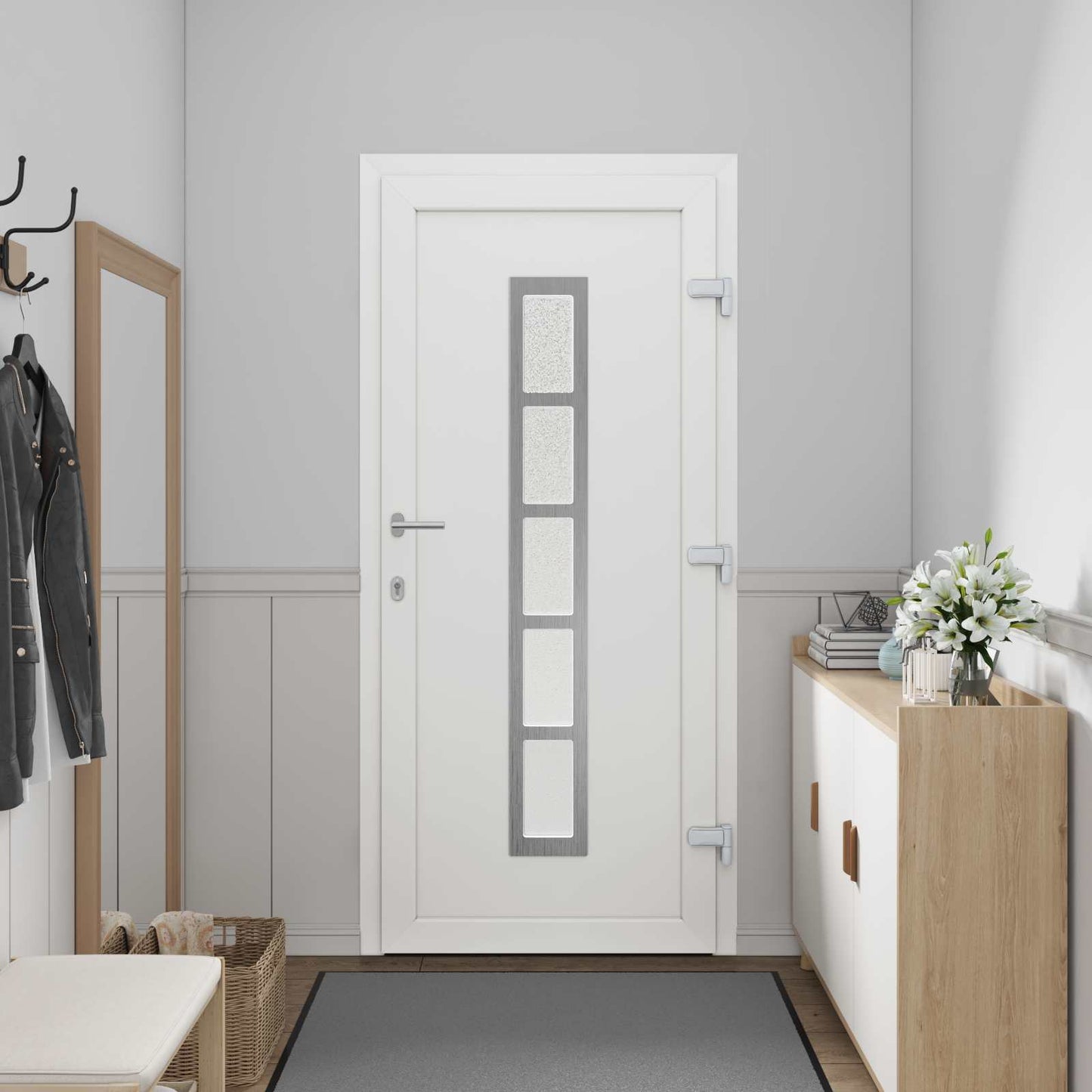 Voordeur Wit 108 x 208 cm PVC is nu te koop bij PeponiXL, paradijselijk wonen!