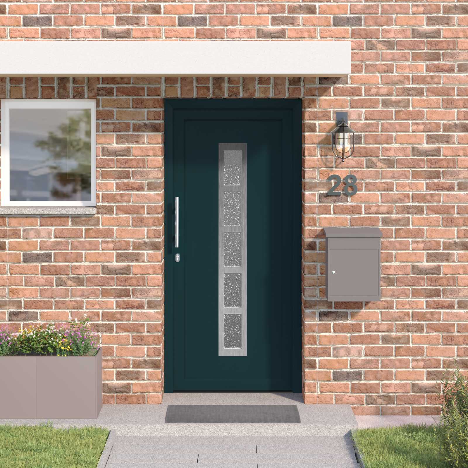 Voordeur Antracietkleurig 108 x 208 cm PVC is nu te koop bij PeponiXL, paradijselijk wonen!