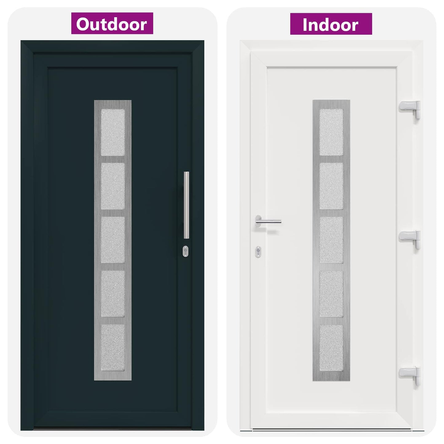 Voordeur Antracietkleurig 108 x 208 cm PVC is nu te koop bij PeponiXL, paradijselijk wonen!
