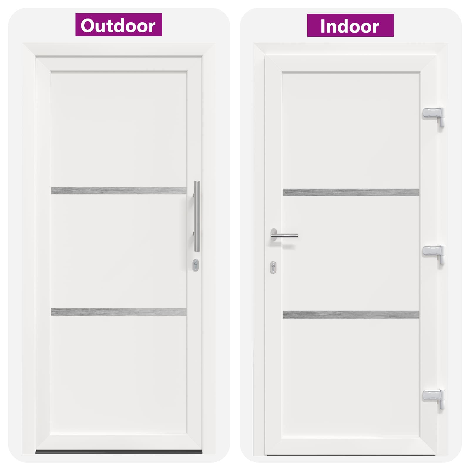 Voordeur Wit 98 x 208 cm PVC is nu te koop bij PeponiXL, paradijselijk wonen!