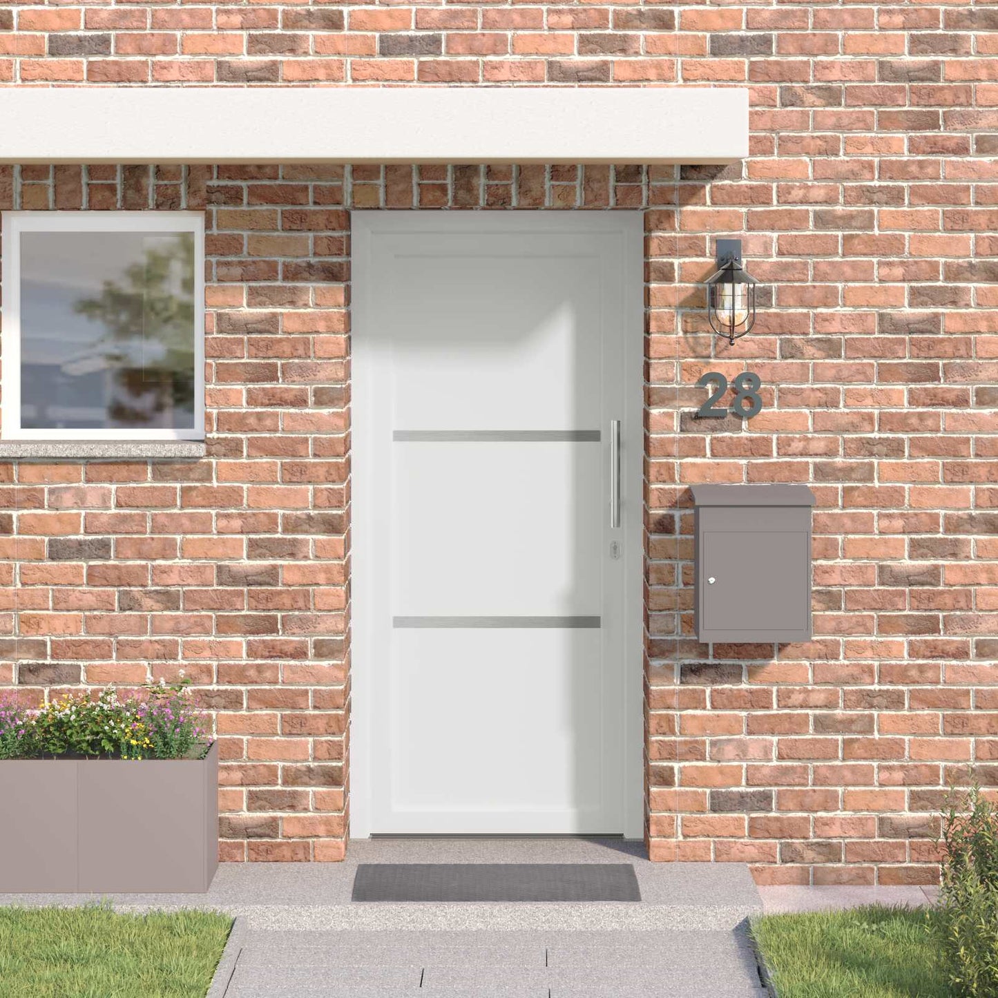 Voordeur Wit 108 x 208 cm PVC is nu te koop bij PeponiXL, paradijselijk wonen!