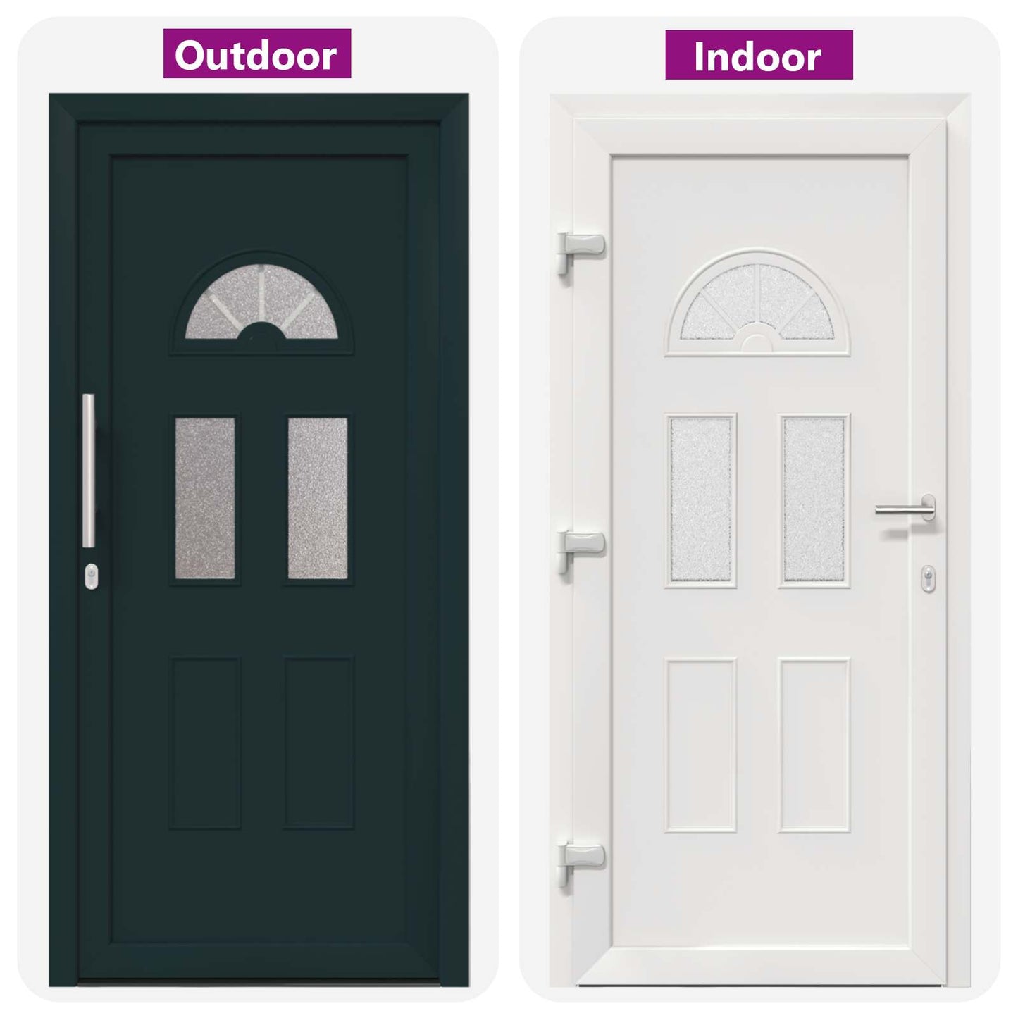 Voordeur Antracietkleurig 110 x 210 cm PVC is nu te koop bij PeponiXL, paradijselijk wonen!