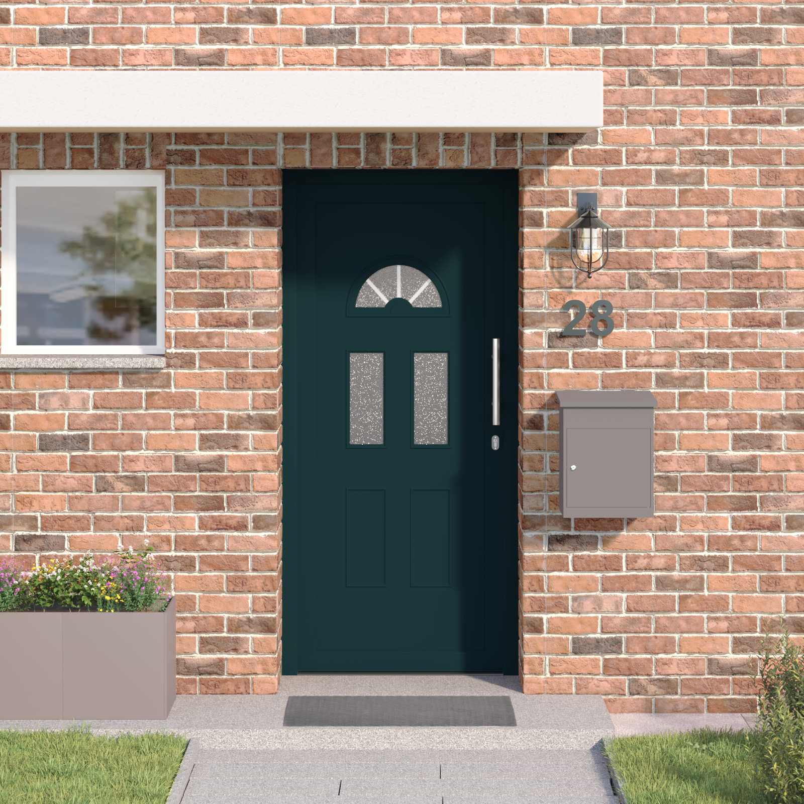 Voordeur Antracietkleurig 98 x 198 cm PVC is nu te koop bij PeponiXL, paradijselijk wonen!