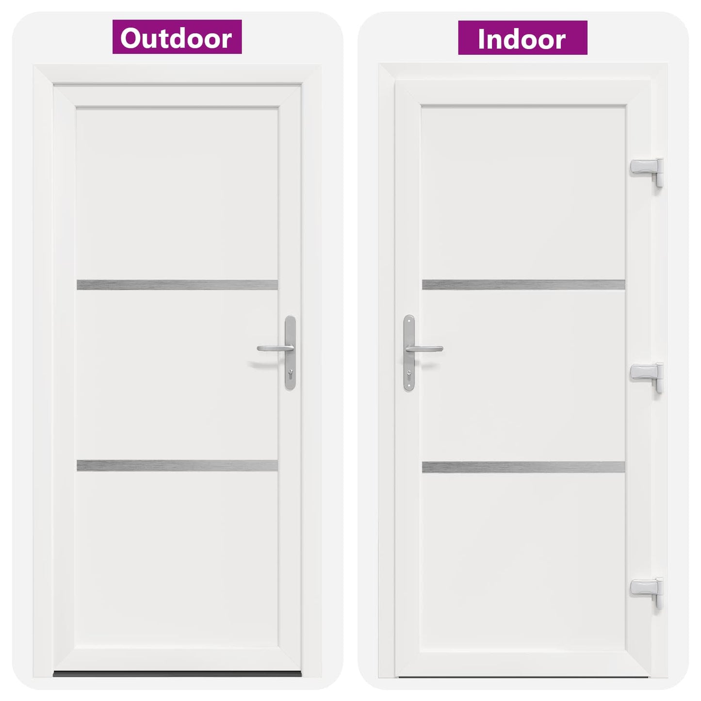 Voordeur Wit 98 x 208 cm PVC is nu te koop bij PeponiXL, paradijselijk wonen!