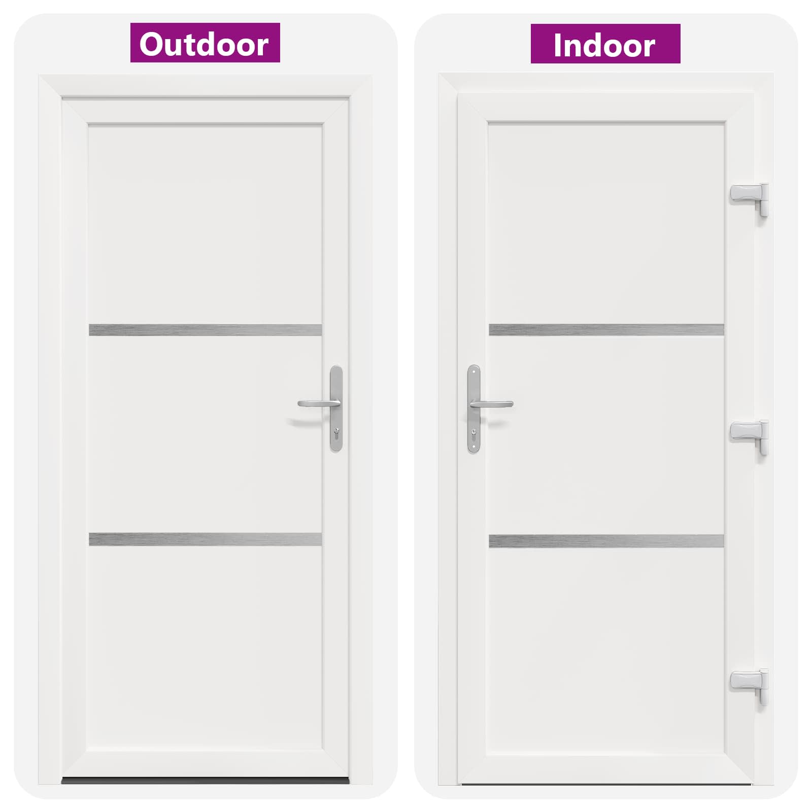Voordeur Wit 108 x 208 cm PVC is nu te koop bij PeponiXL, paradijselijk wonen!
