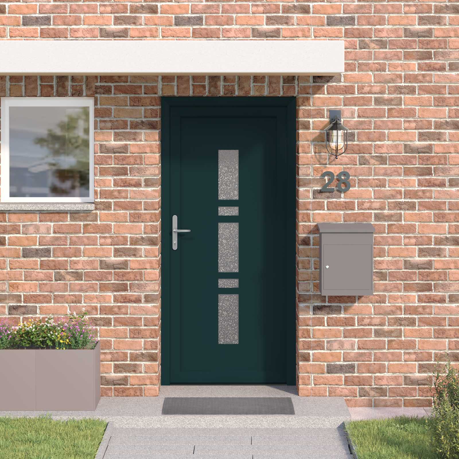 Voordeur Antracietkleurig 88 x 200 cm PVC is nu te koop bij PeponiXL, paradijselijk wonen!