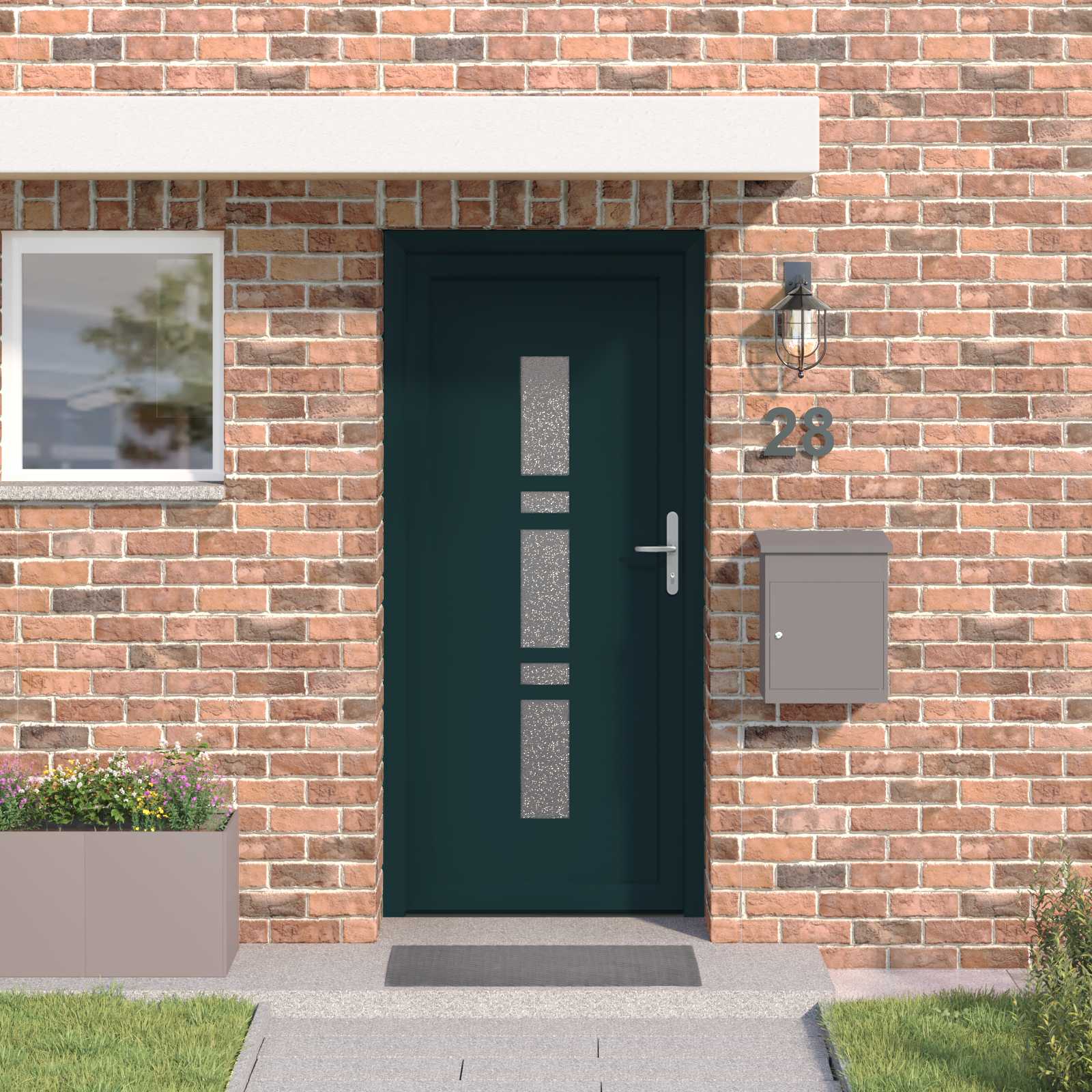 Voordeur Antracietkleurig 88 x 200 cm PVC is nu te koop bij PeponiXL, paradijselijk wonen!