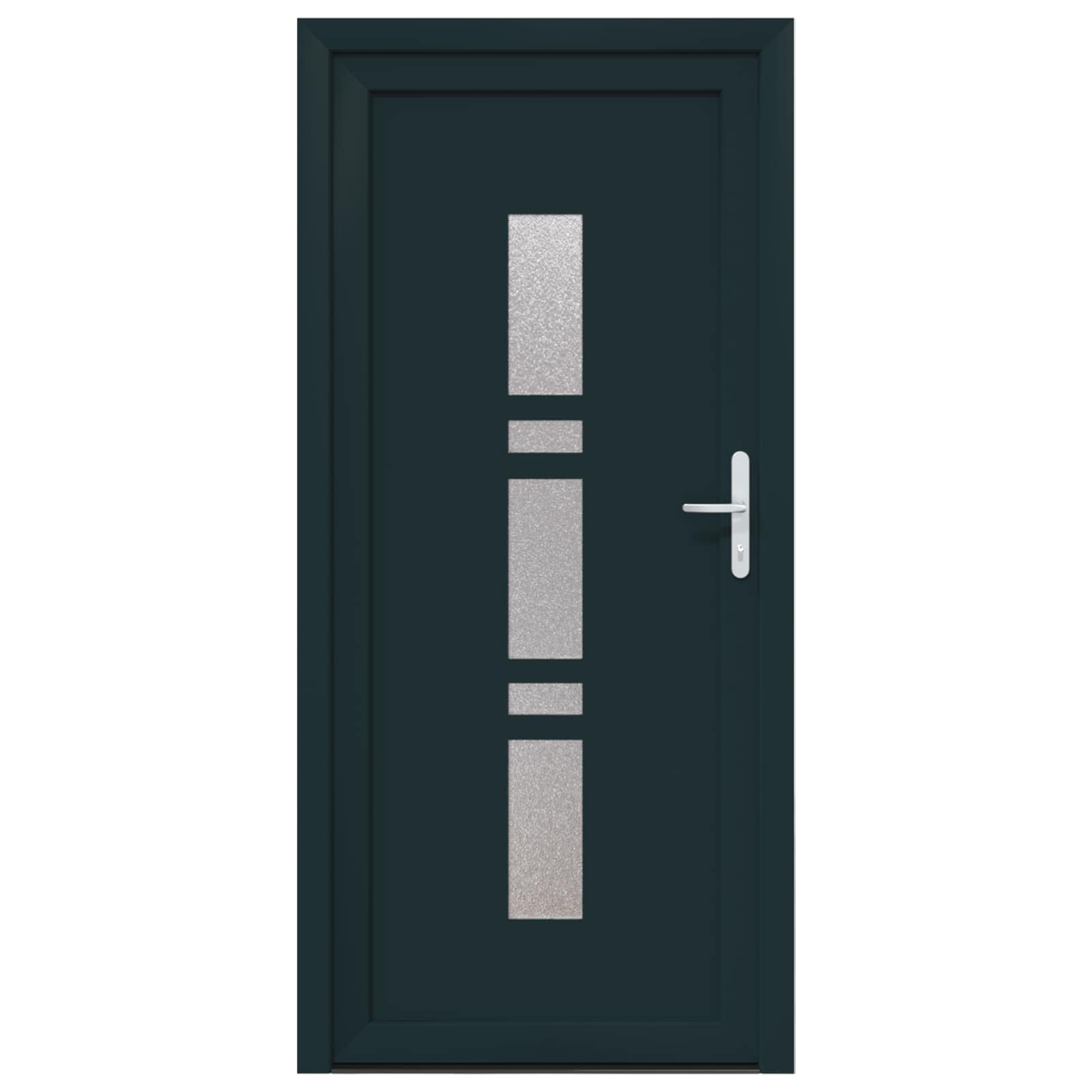 Voordeur Antracietkleurig 98 x 208 cm PVC is nu te koop bij PeponiXL, paradijselijk wonen!