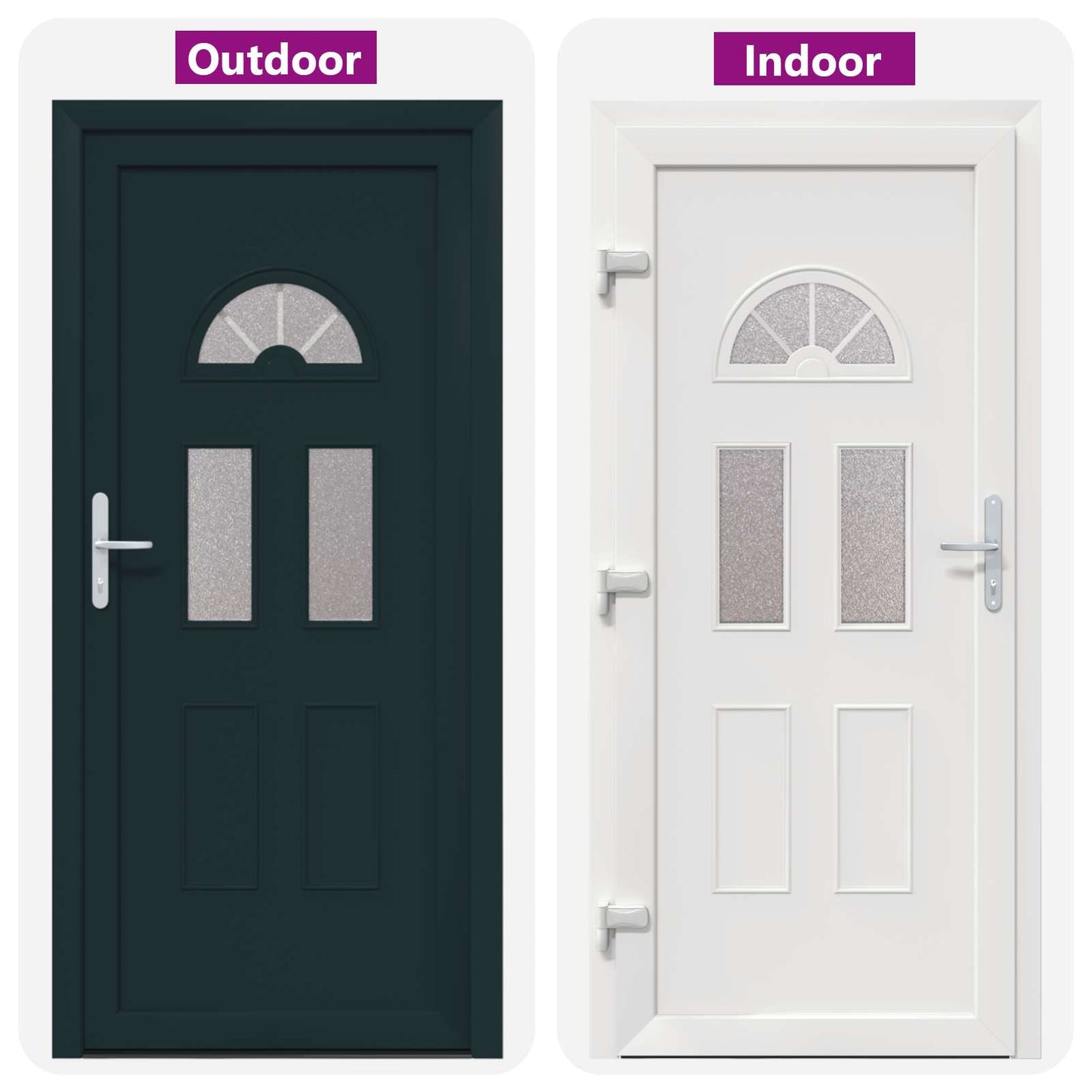 Voordeur Antracietkleurig 110 x 210 cm PVC is nu te koop bij PeponiXL, paradijselijk wonen!