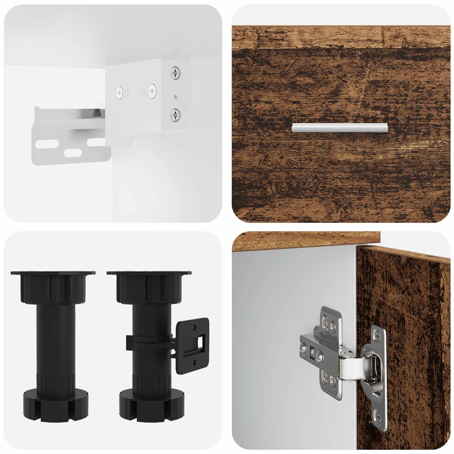 Keuken Eenheid Lyon 8 pcs Bewerkt hout is nu te koop bij PeponiXL, paradijselijk wonen!