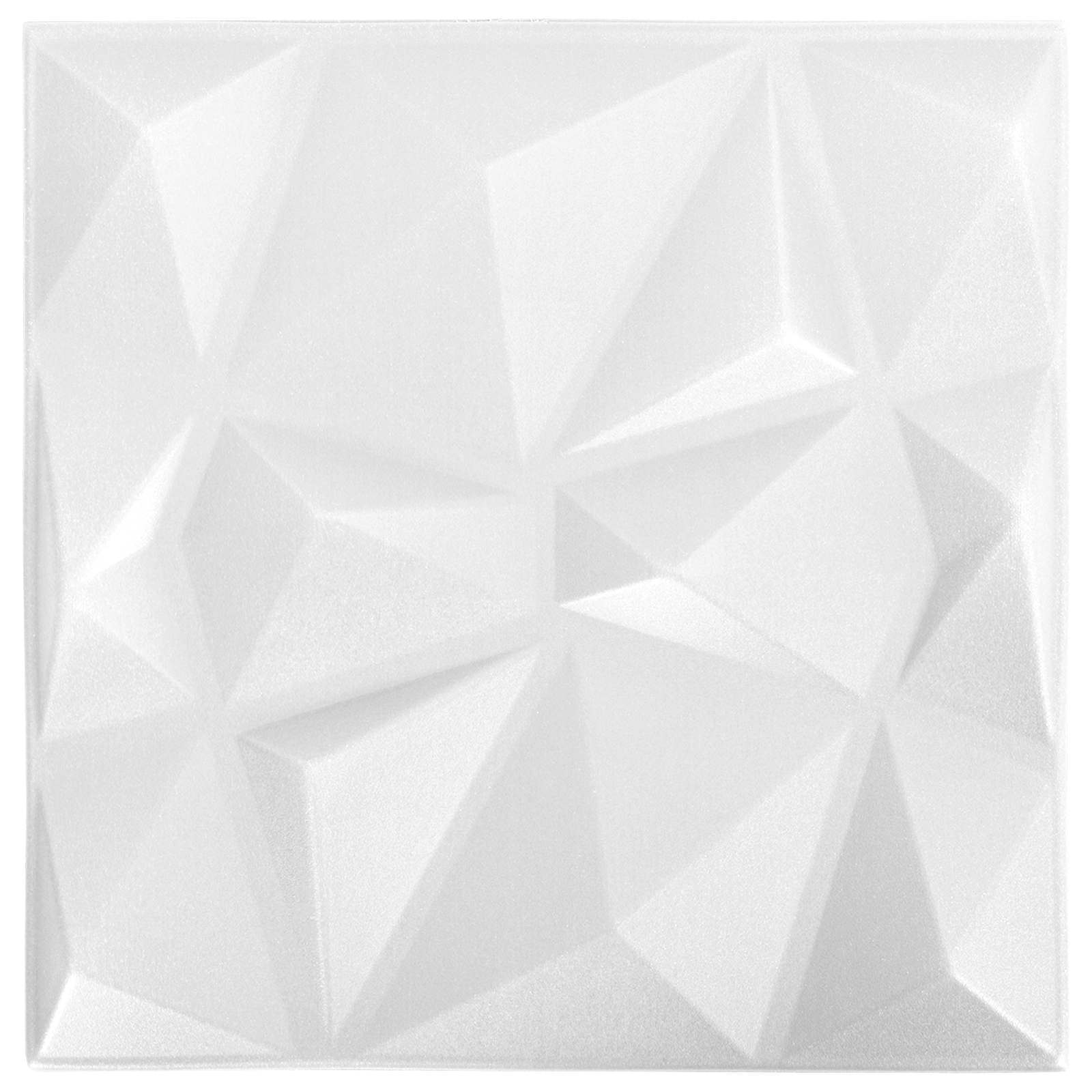 Wandpanelen 48 pcs Diamant Wit 50 x 50 cm XPS Schuim is nu te koop bij PeponiXL, paradijselijk wonen!